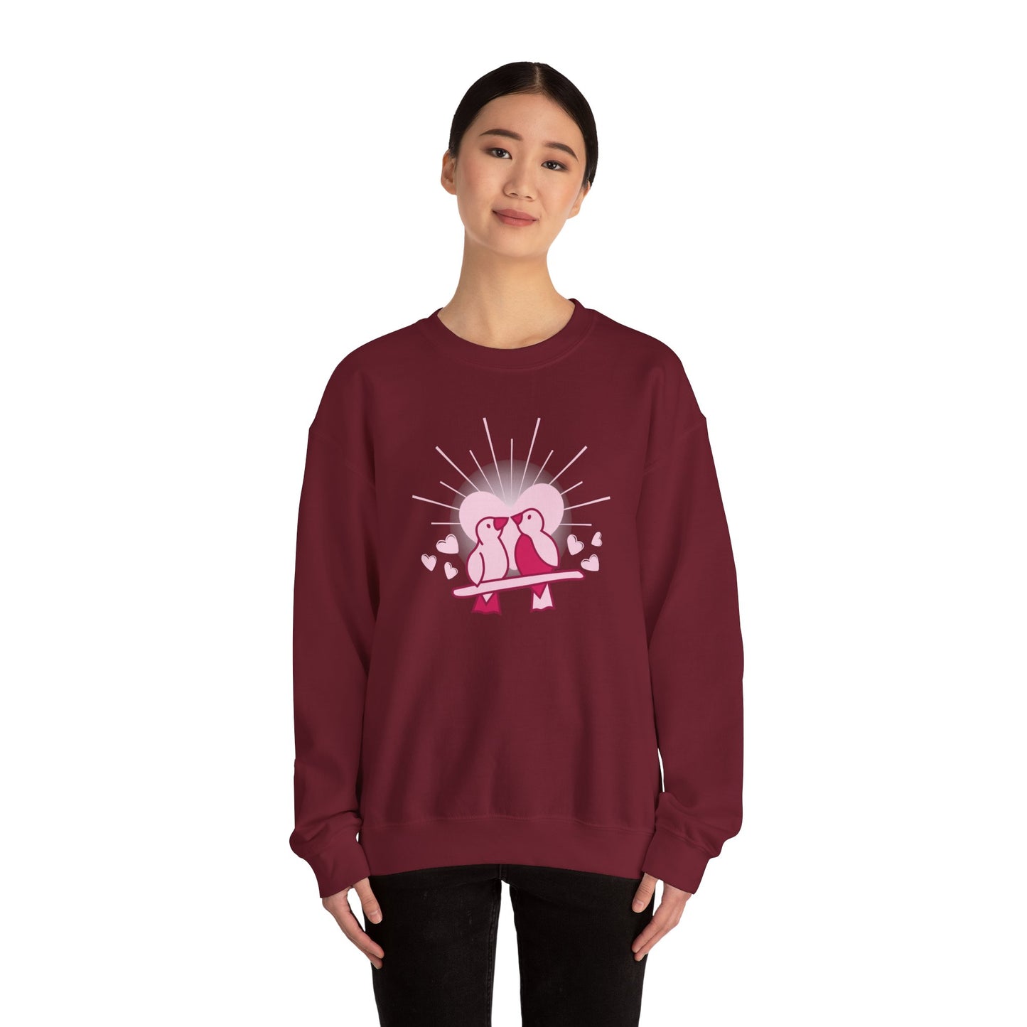 Birds In Love - Unisex Heavy Blend™ Crewneck Sweatshirt - 11555