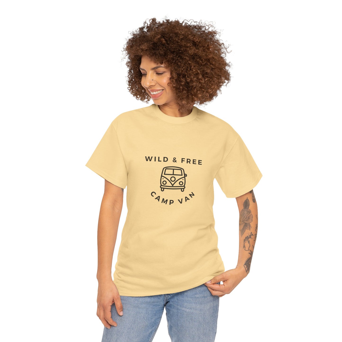 Wild & Free, Camp Van - Unisex Heavy Cotton Tee - 10567