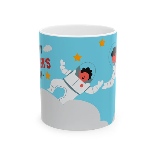 Space Themed Father's Day Ceramic Mug - Perfect Gift for Dads, Astronaut Lovers - 14051