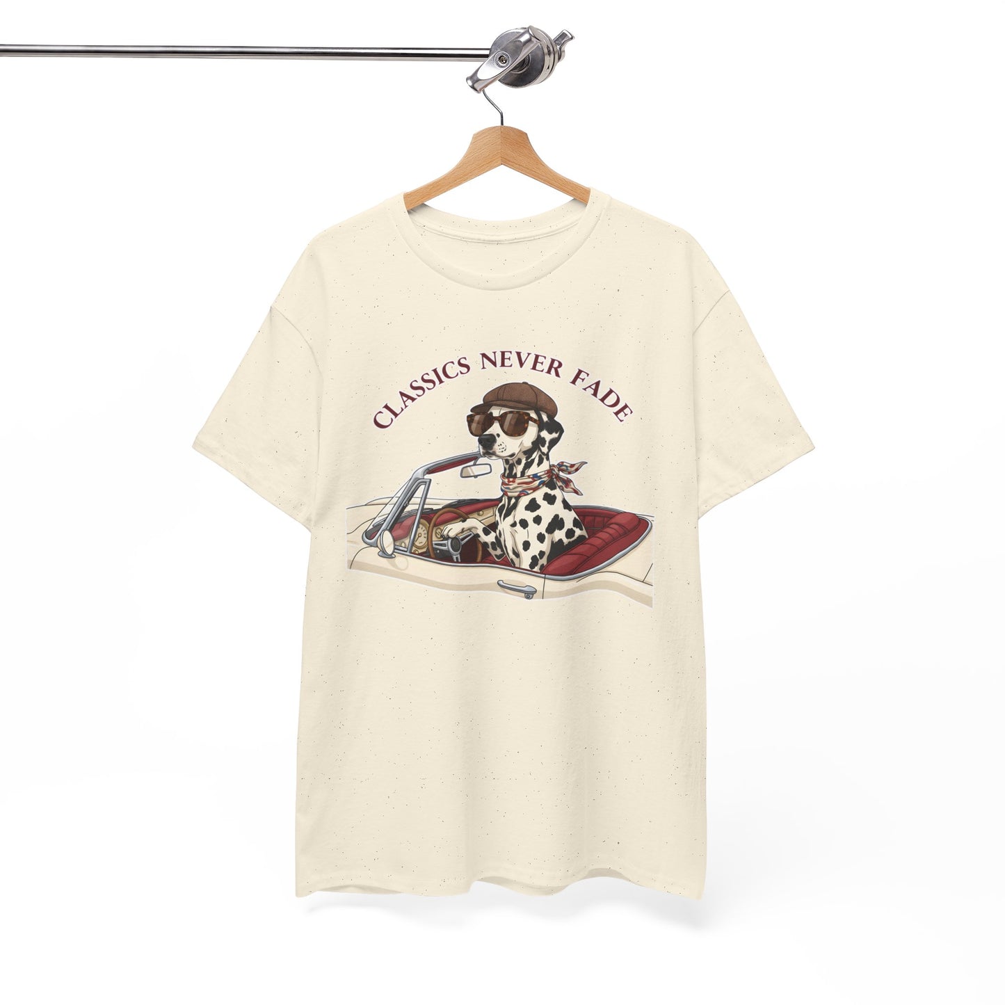 Retro Dog Driving T-Shirt – “Classics Never Fade” Vintage Convertible Tee Gift - 14850