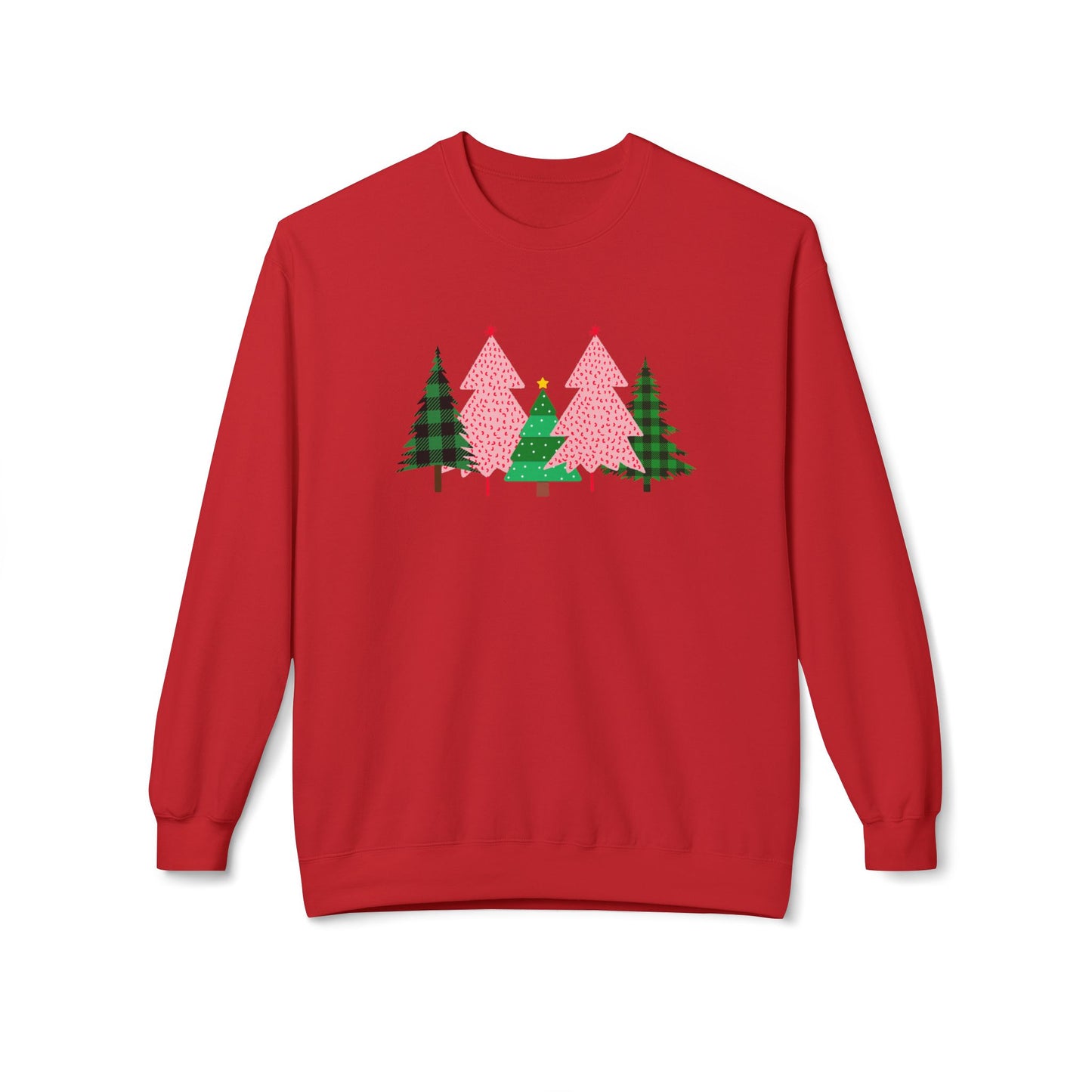 Christmas Trees - Unisex Midweight Softstyle Fleece Crewneck Sweatshirt - 10174