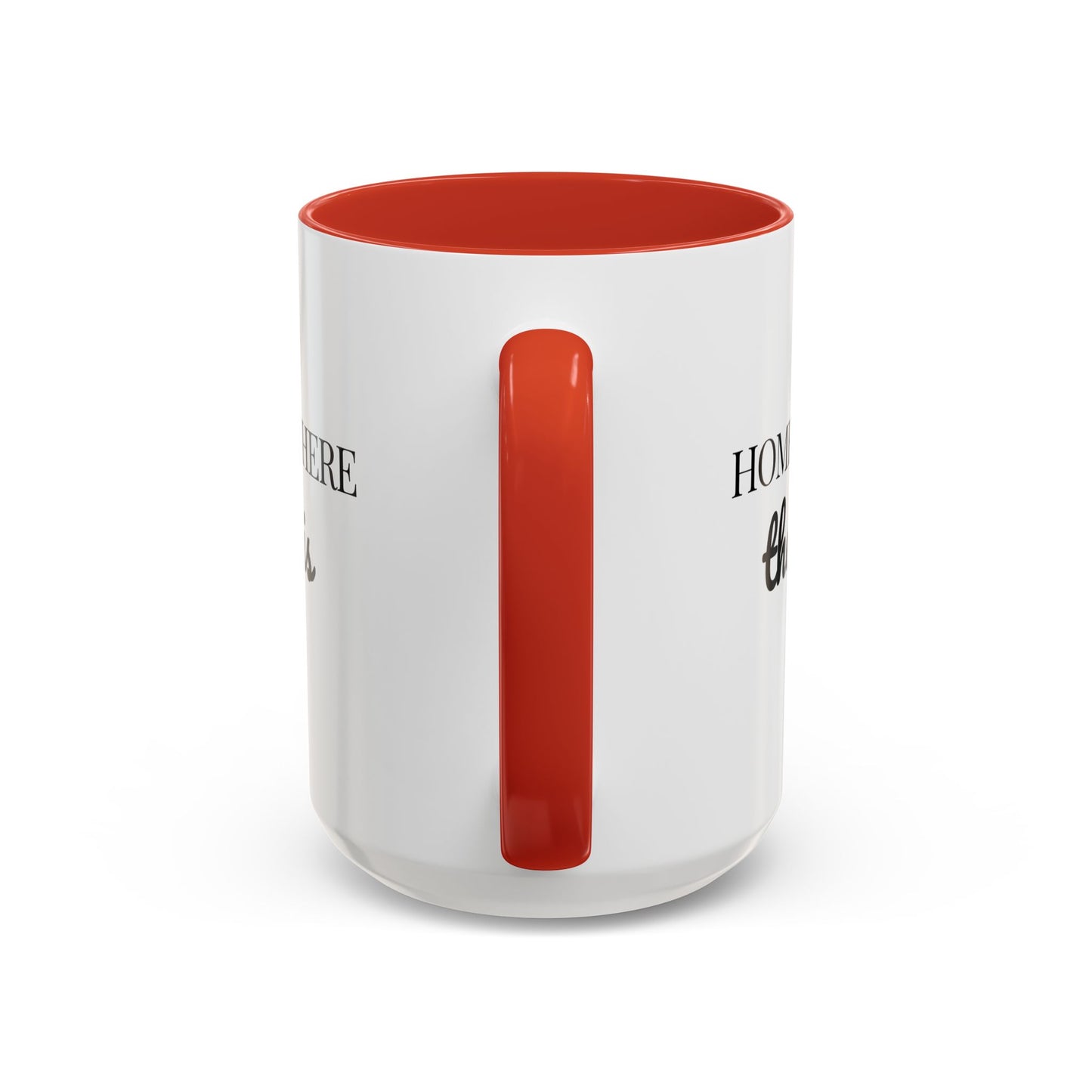 "Home is Where the Heart is" Coffee Mug —  Minimal Accent Ceramic Mug (11/15oz) - 14684