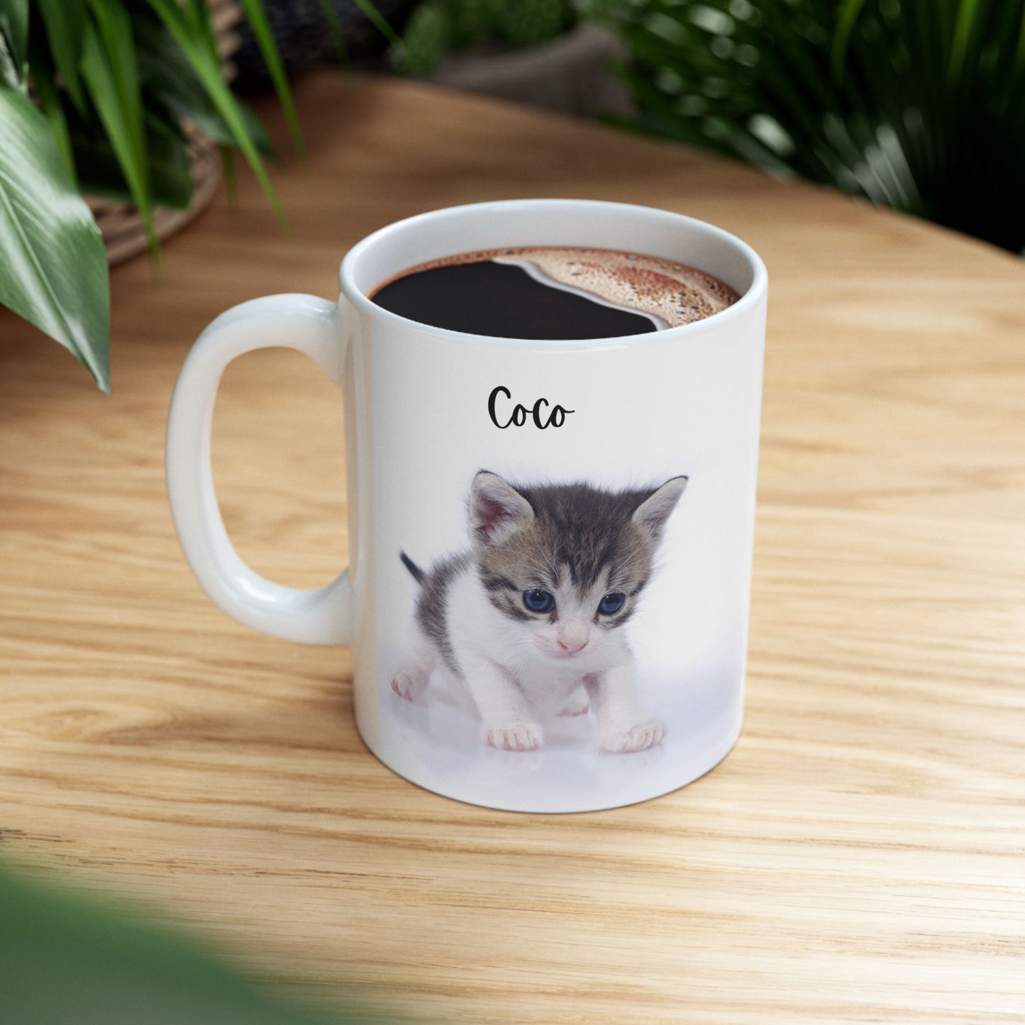 Cute Cat Ceramic Mug - Perfect Gift for Cat Lovers, Coffee Lovers, Animal Lovers, Pet Owners, Birthday, Holiday! - 14196