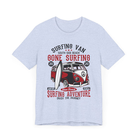 Surfing Van, Surfing Adventure - Unisex Jersey Short Sleeve Tee - 12613