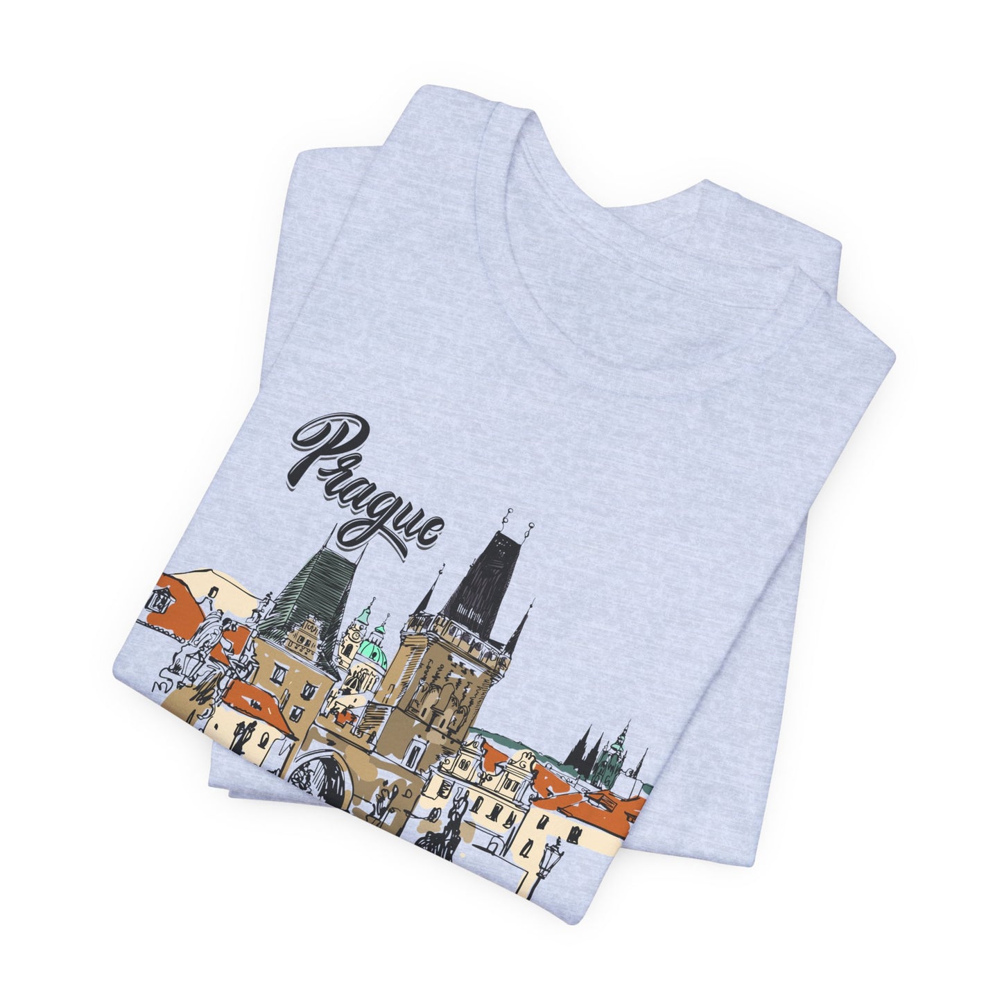 Prague Graphic Unisex Tee - Perfect Travel Souvenir - 12135
