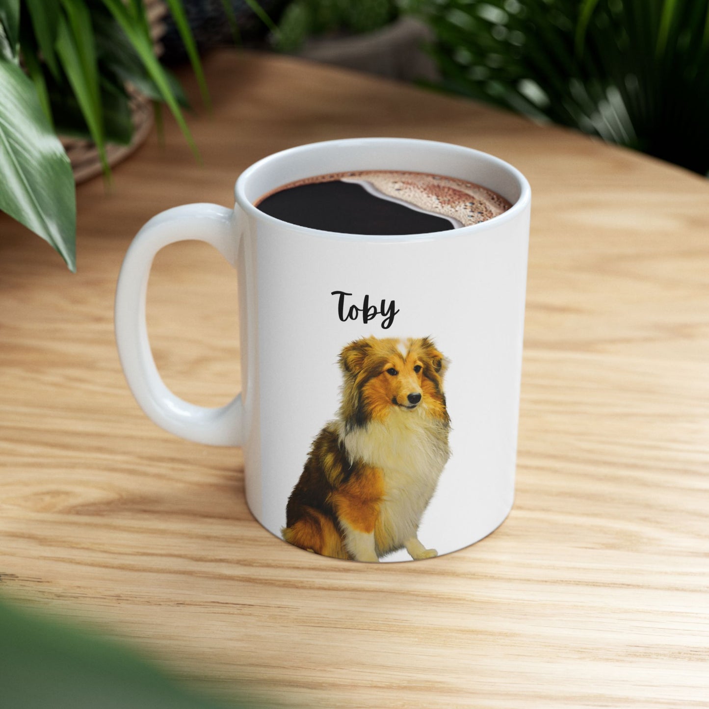 Custom Pet Portrait Ceramic Mug | Dog Lover Gift | Personalized Mug | Animal Lover Coffee Cup | Cute Pet Design - 14160