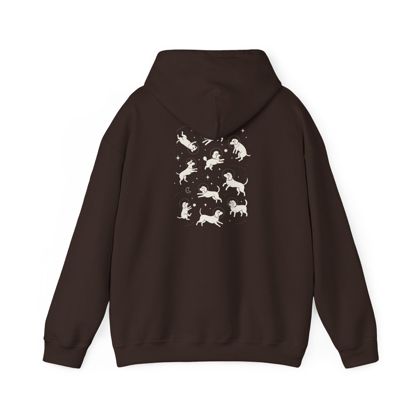 Dog in Space Hoodie – Space Puppy Graphic Hooded Sweatshirt, Unisex Heavy Blend™ - 14679