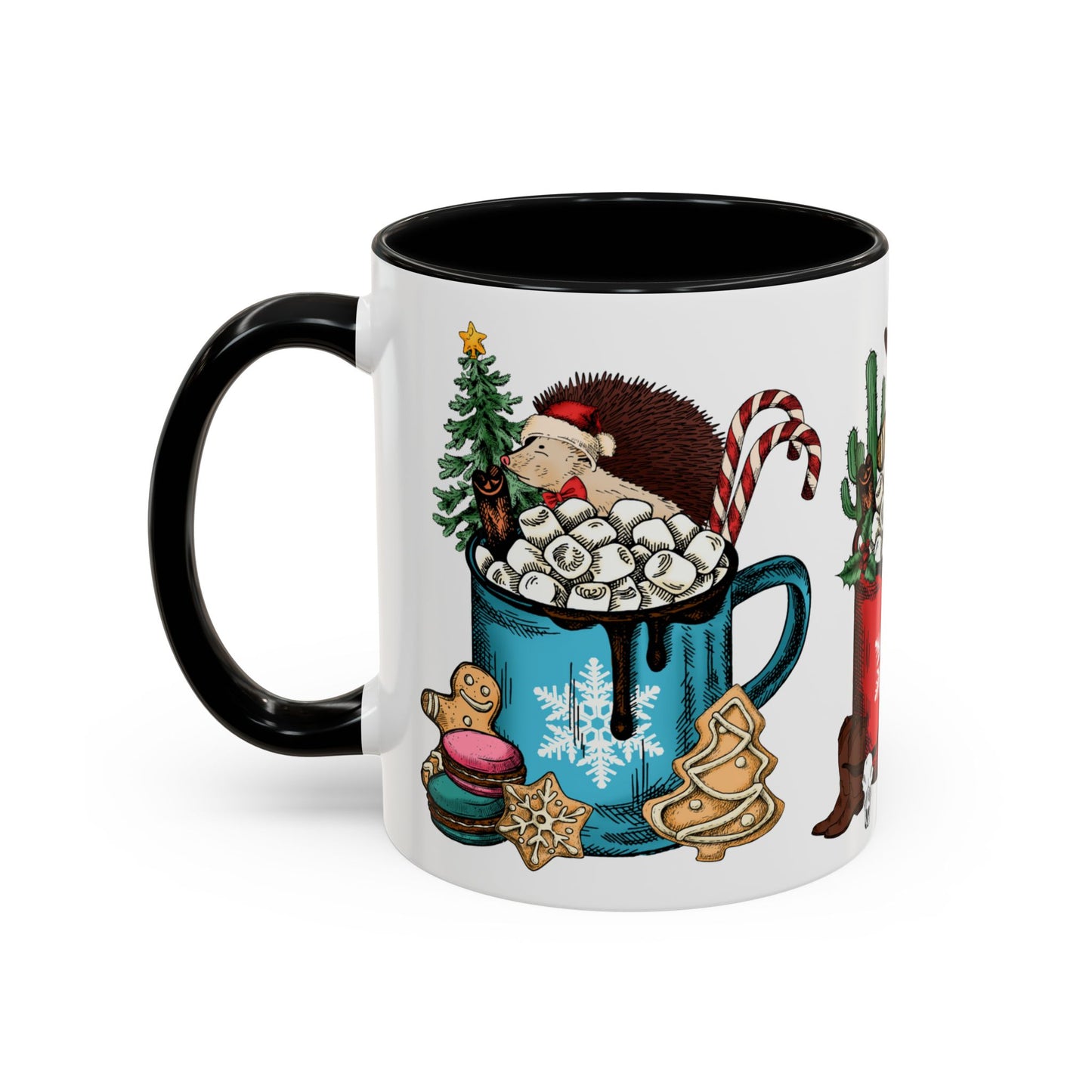 Christmas Marshmallow Mugs with Animals - Accent Coffee Mug (11, 15oz) - 10306