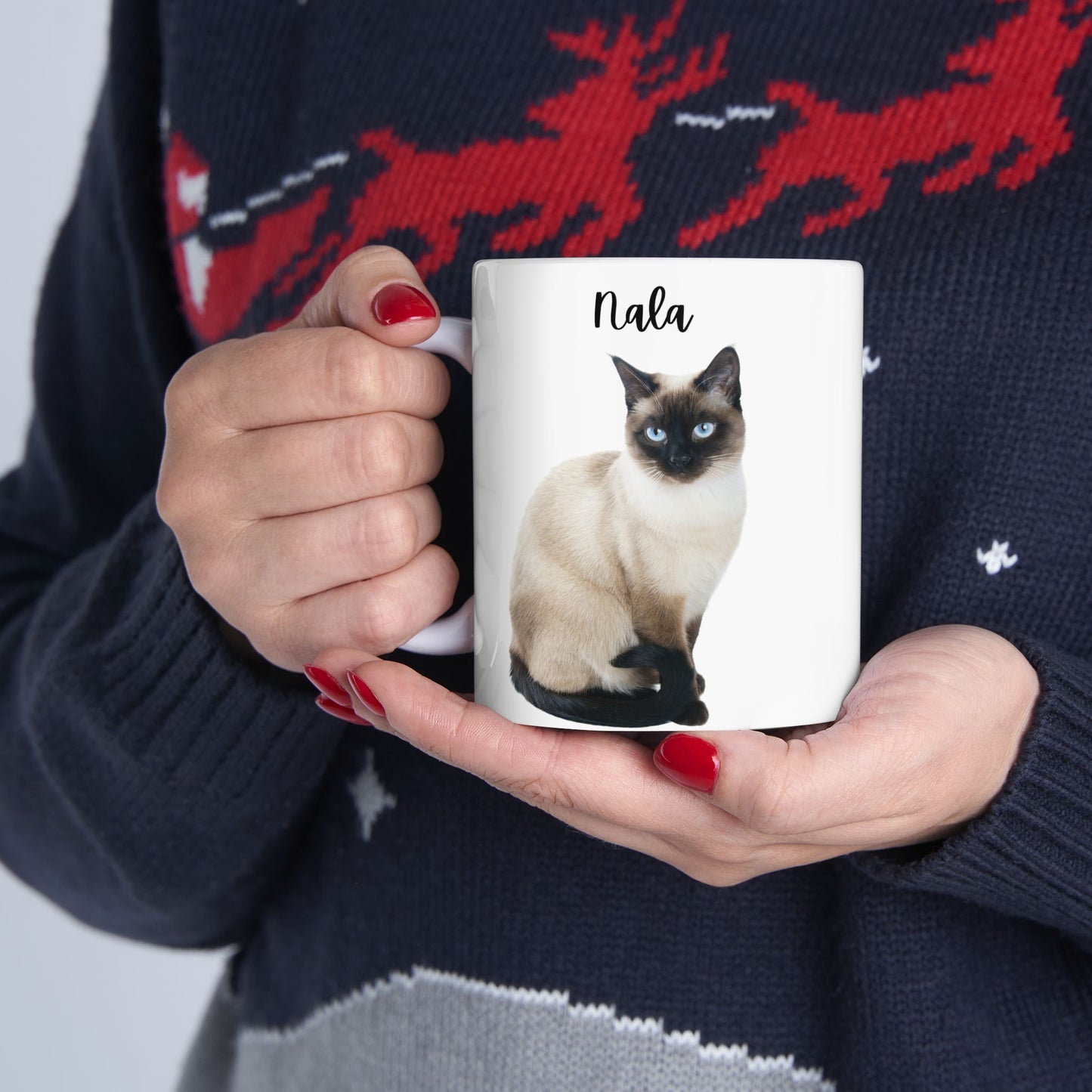 Ceramic Cat Mug, Cute Cat Coffee Cup, Pet Lover Gift, Animal Lover Mug, Funny Cat Lover Present - 14205