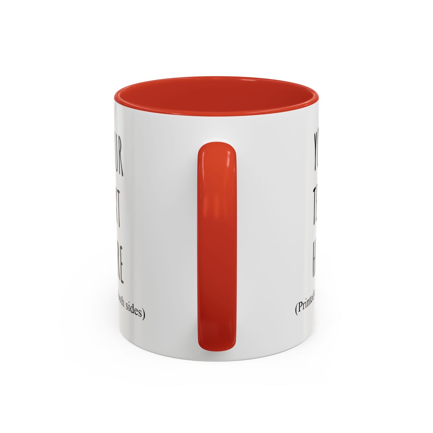 Personalized Accent Coffee Mug – Custom Text Printed Both Sides (11oz & 15oz) - 14676