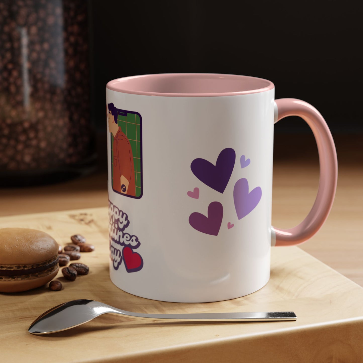 Happy Valentine's Day - Accent Coffee Mug (11, 15oz) - 11593