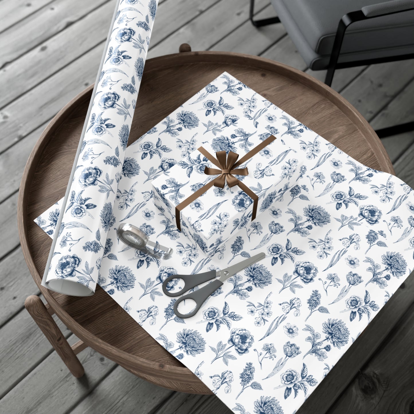 Blue Flowers - Gift Wrap Papers - 10313