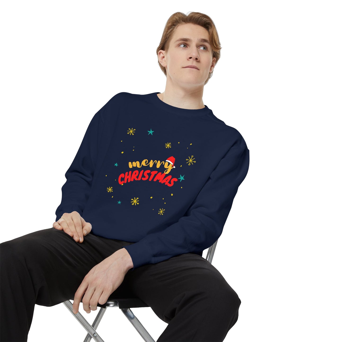 Merry Christmas - Unisex Garment-Dyed Sweatshirt