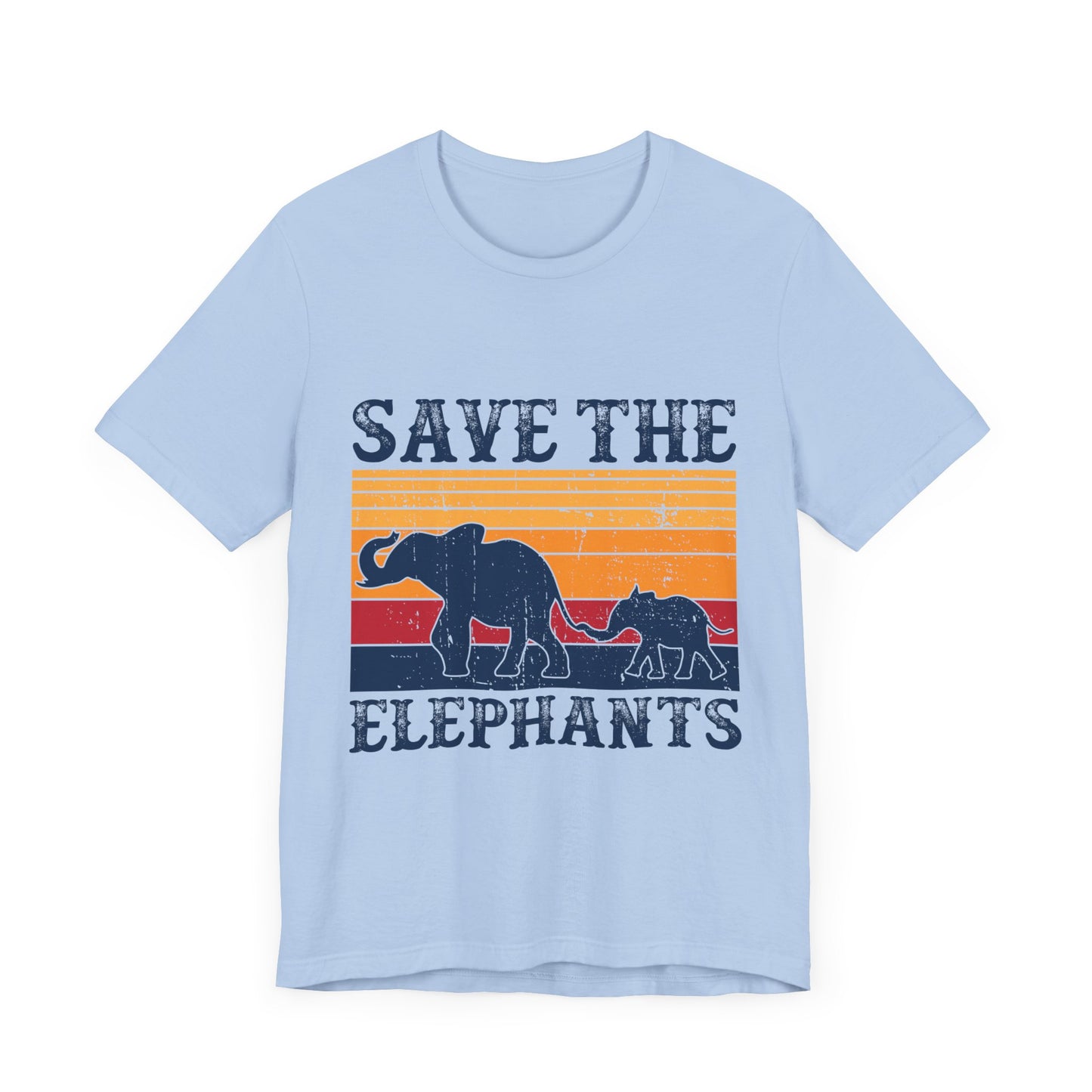 Vegan: Save The Elephants - Unisex Jersey Short Sleeve Tee