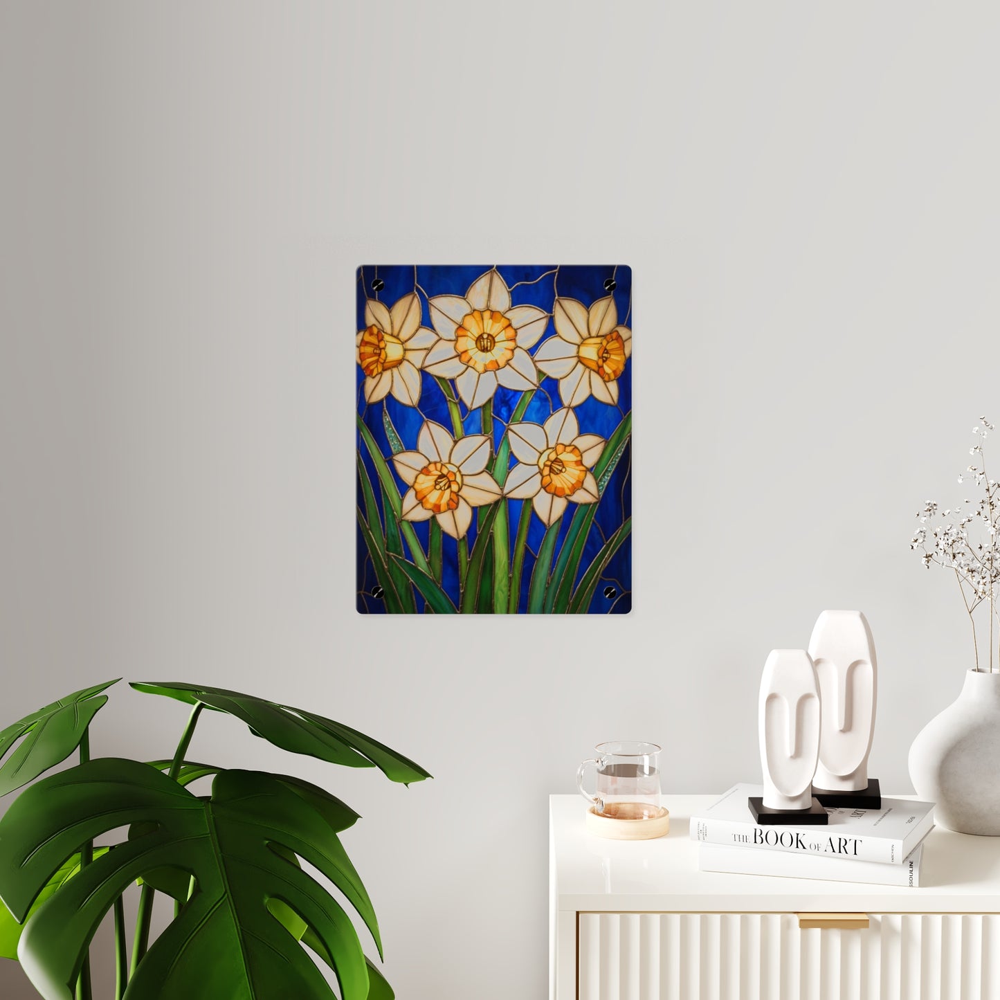 Daffodil Floral Acrylic Wall Art Panel - 14601