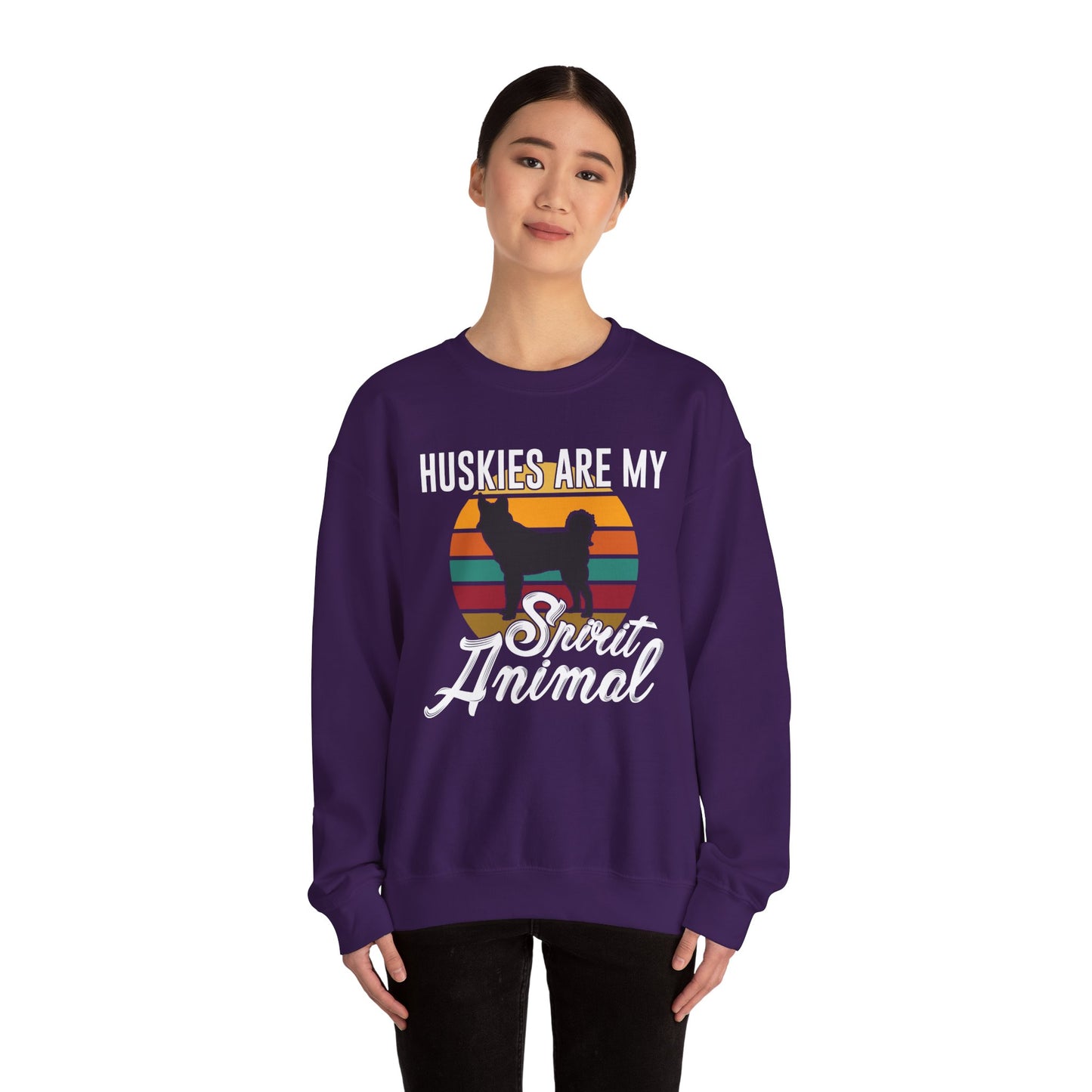 Huskies Are My Spirit Animal - Unisex Heavy Blend™ Crewneck Sweatshirt