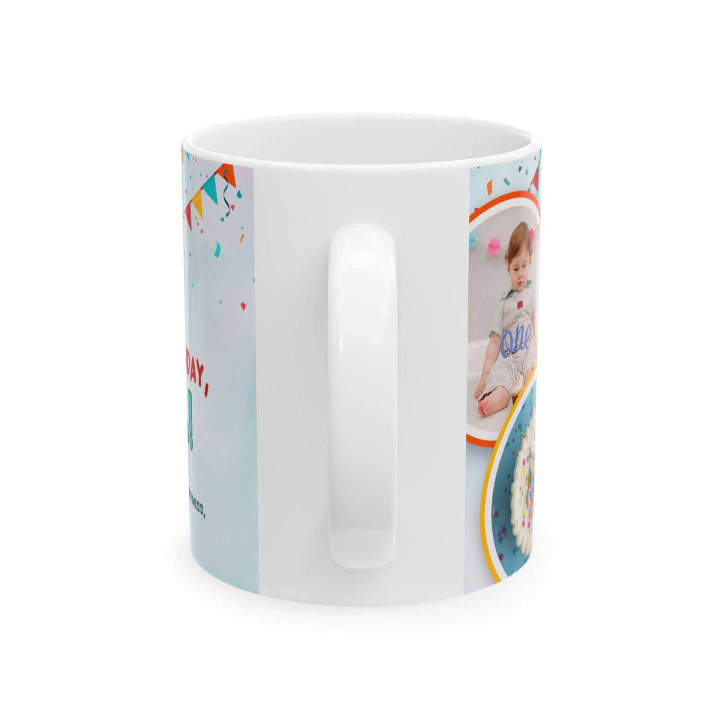 Personalized Birthday Mug, Custom Celebration Cup for Kids, 1st Birthday Gift, Party Favor, Photo Mug - 13996
