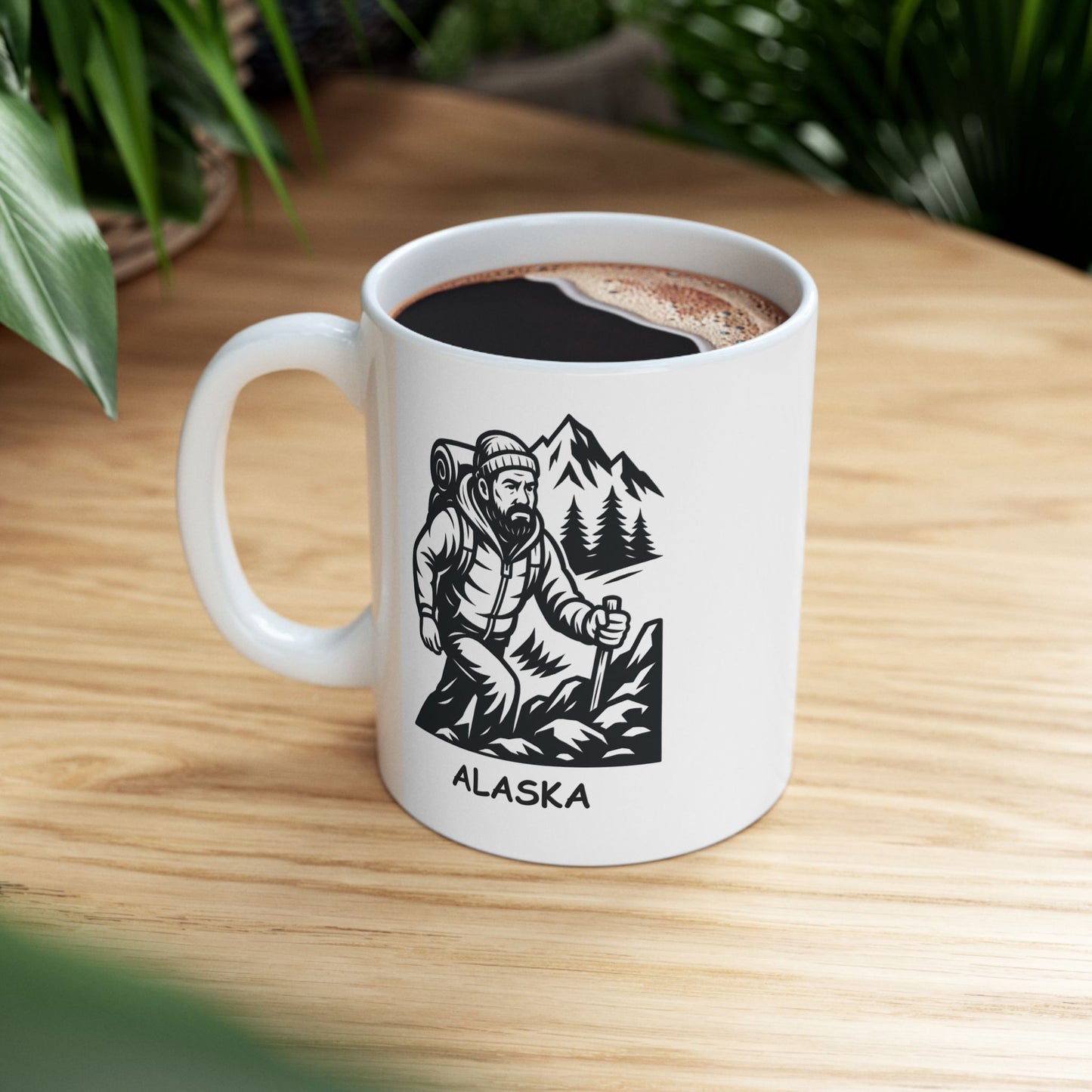"Alaska: The place where your vacation becomes a survival skill." Ceramic Coffee Mug - 13055