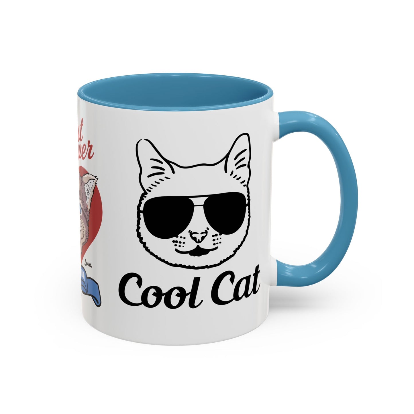 Best Ever Cat Mama - Accent Coffee Mug (11, 15oz)