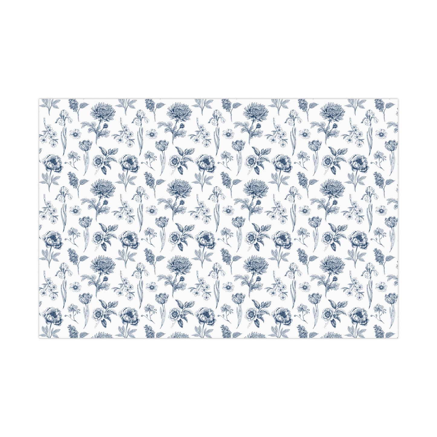 Blue Flowers - Gift Wrap Papers - 10313