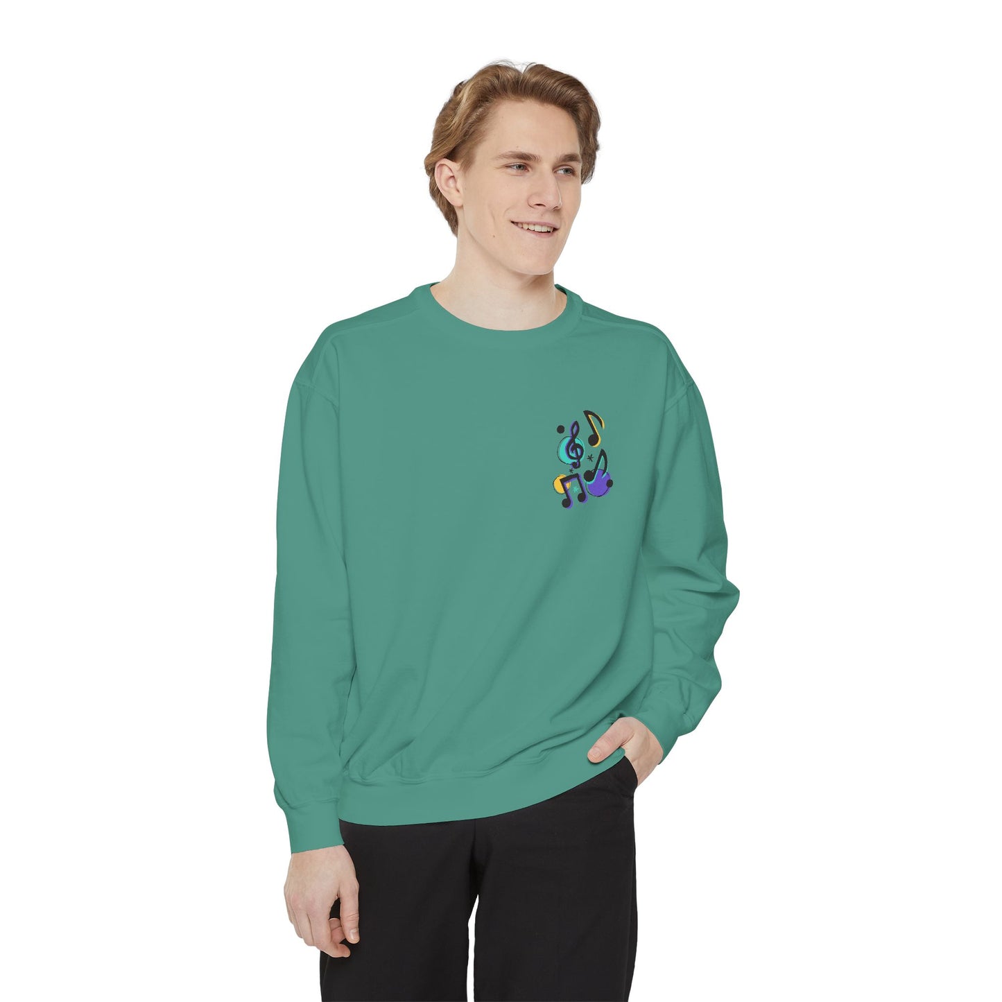 Music Notes - Unisex Garment-Dyed Sweatshirt - 11247