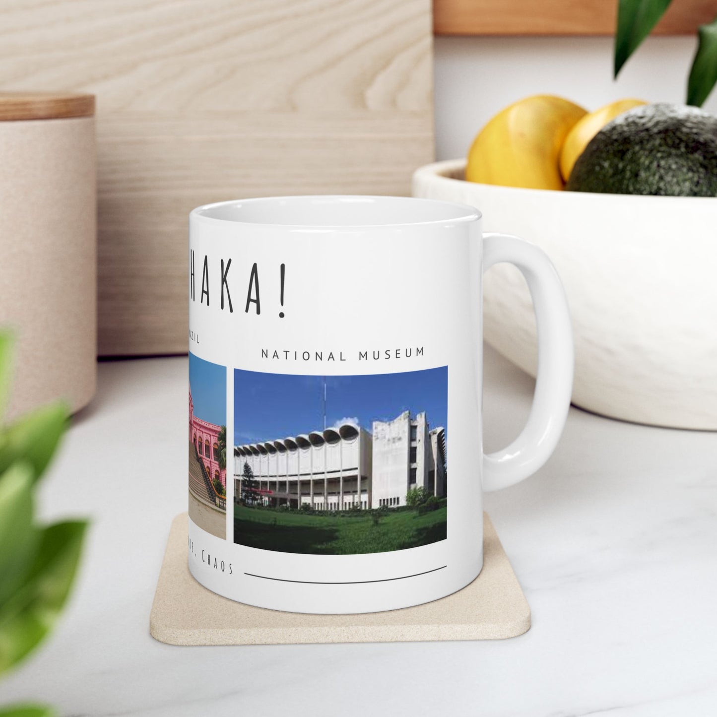 Hello Dhaka! Ceramic Mug – 11oz & 15oz – Perfect Gift for Travel Lovers and Culture Enthusiasts - 12211