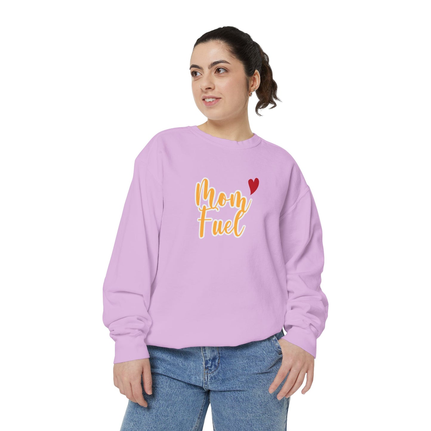 Mom Fuel Sweatshirt - Cozy Unisex Garment-Dyed Top for Moms - 11834