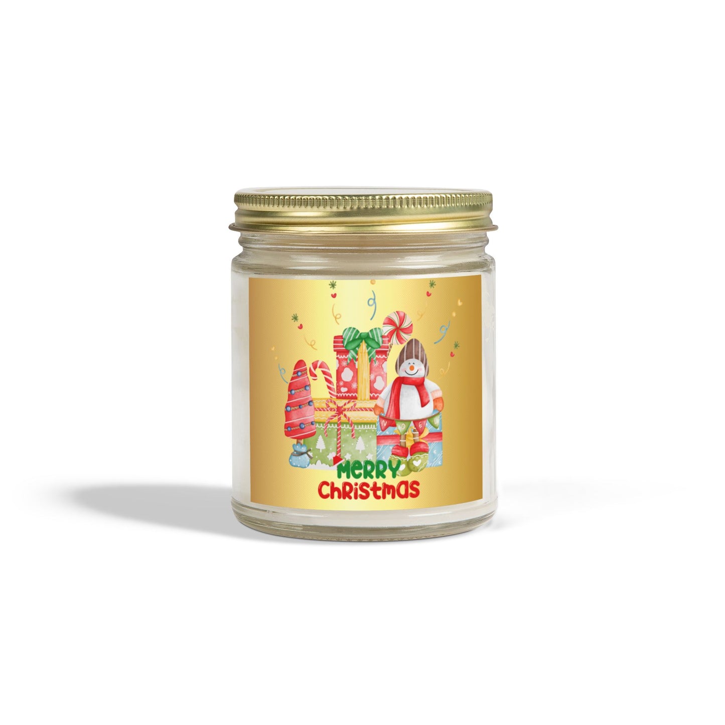 Merry Christmas  - Scented Candles, Coconut Apricot Wax (4oz, 9oz) - 10110