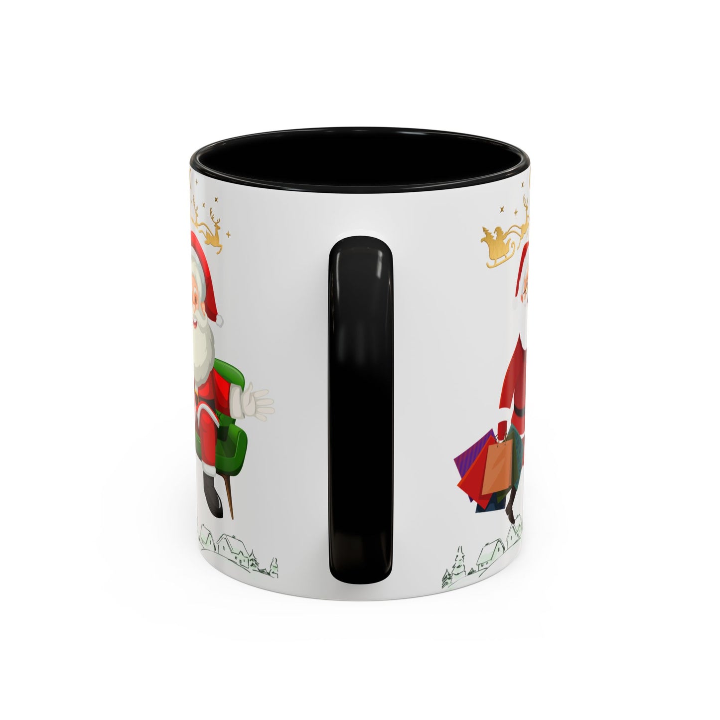 Santa is Coming - Accent Coffee Mug (11, 15oz)