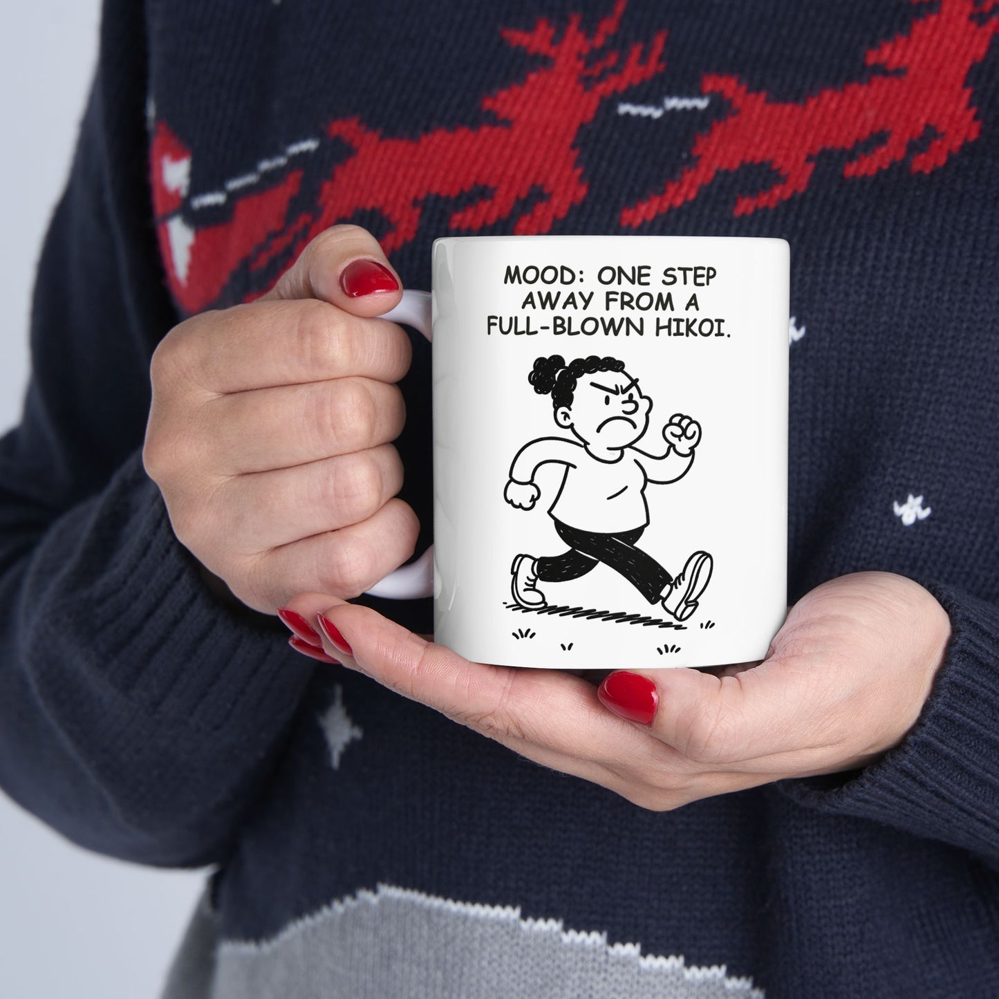“Mood: one step away from a full-blown hikoi.”  (Marching into the day with attitude.) Ceramic Mug - 13929