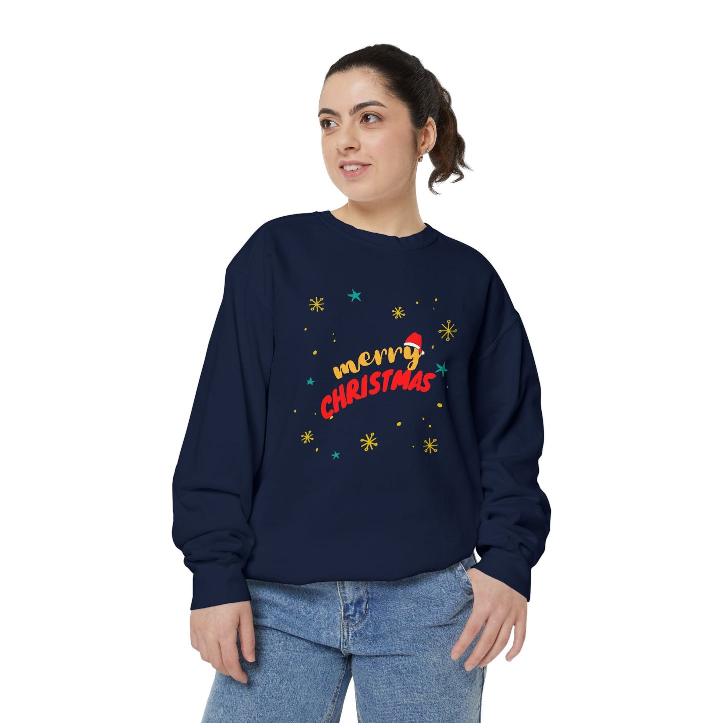 Merry Christmas - Unisex Garment-Dyed Sweatshirt