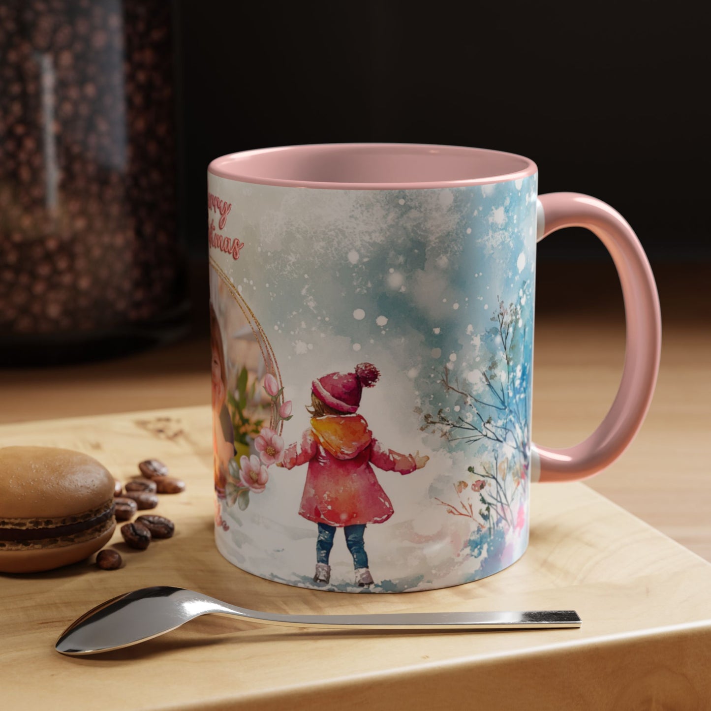 Chloe, Merry Christmas, For Girls, Customizable  - Accent Coffee Mug (11, 15oz) - 10150