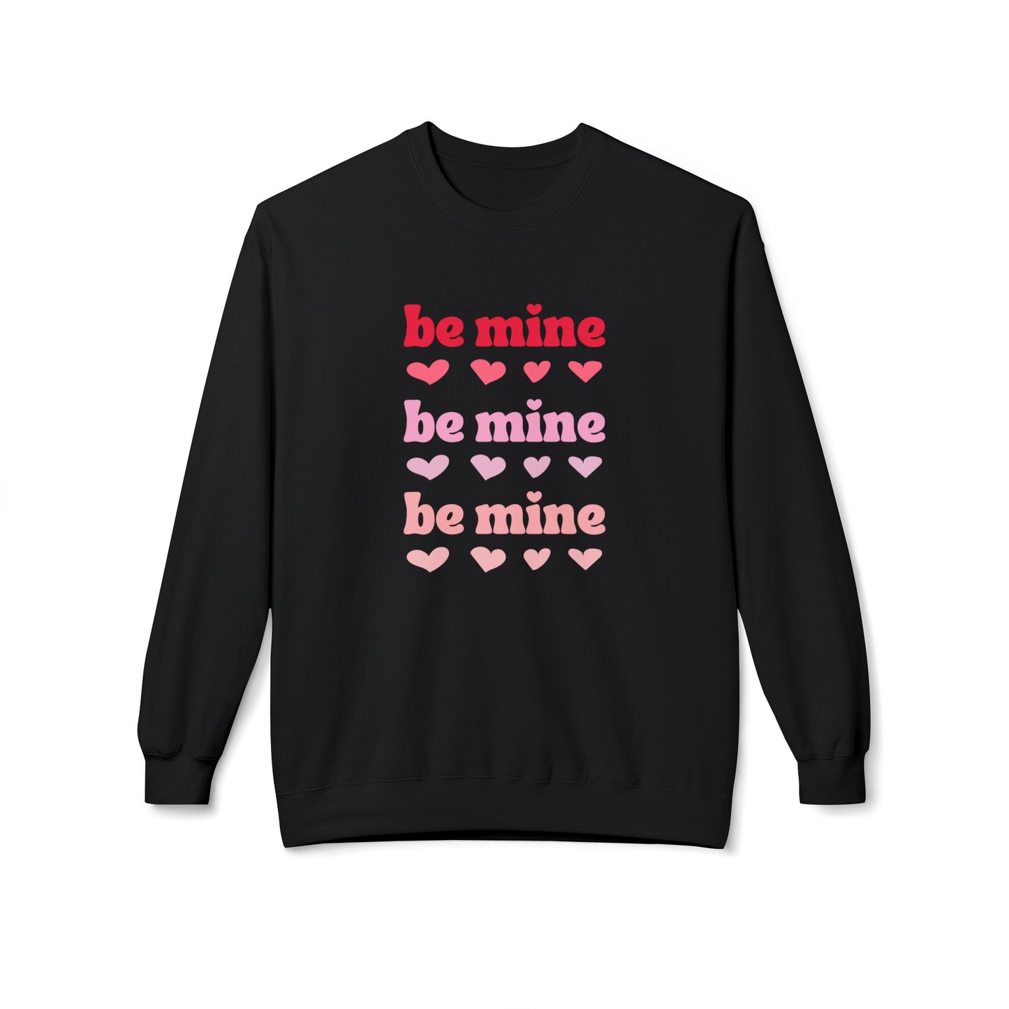 Valentine's, Be Mine - Unisex Midweight Softstyle Fleece Crewneck Sweatshirt - 11428