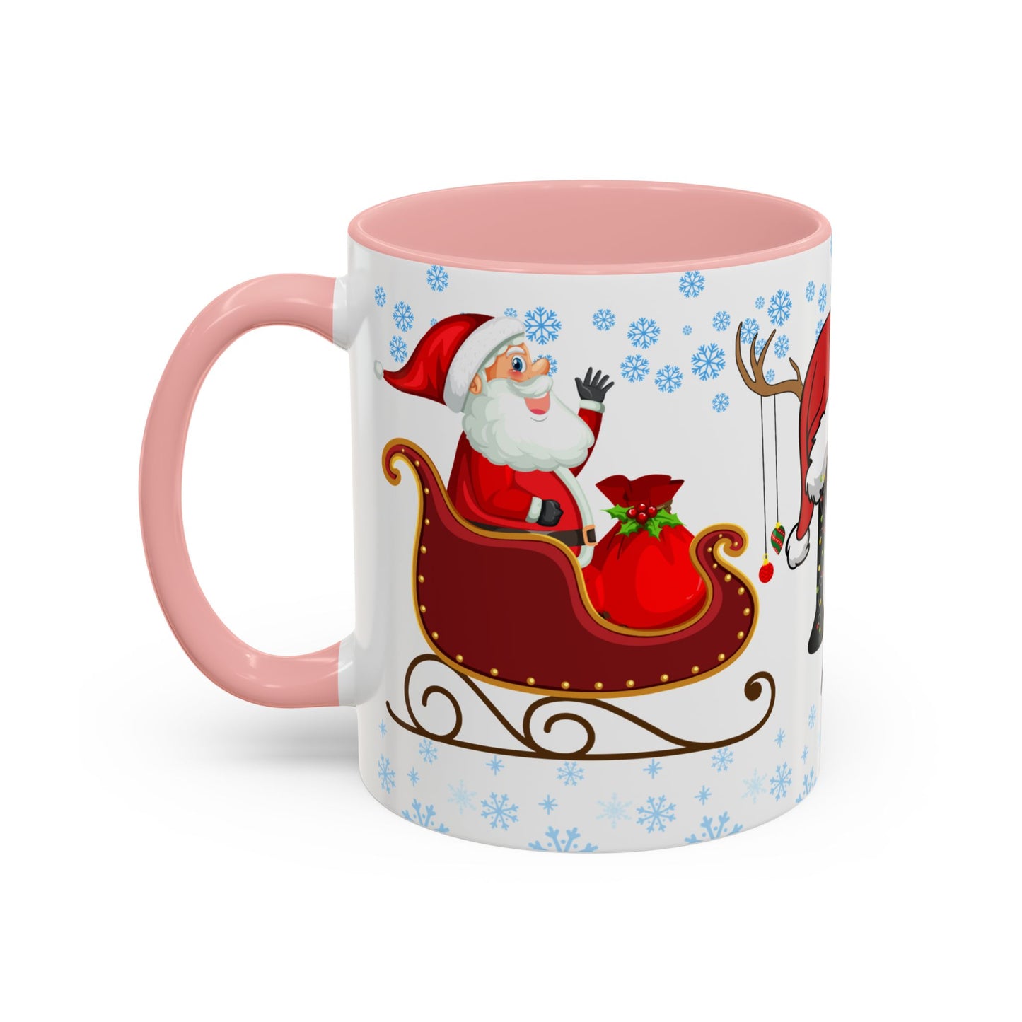 Christmas Letter M for Megan, Customizable - Accent Coffee Mug (11, 15oz)