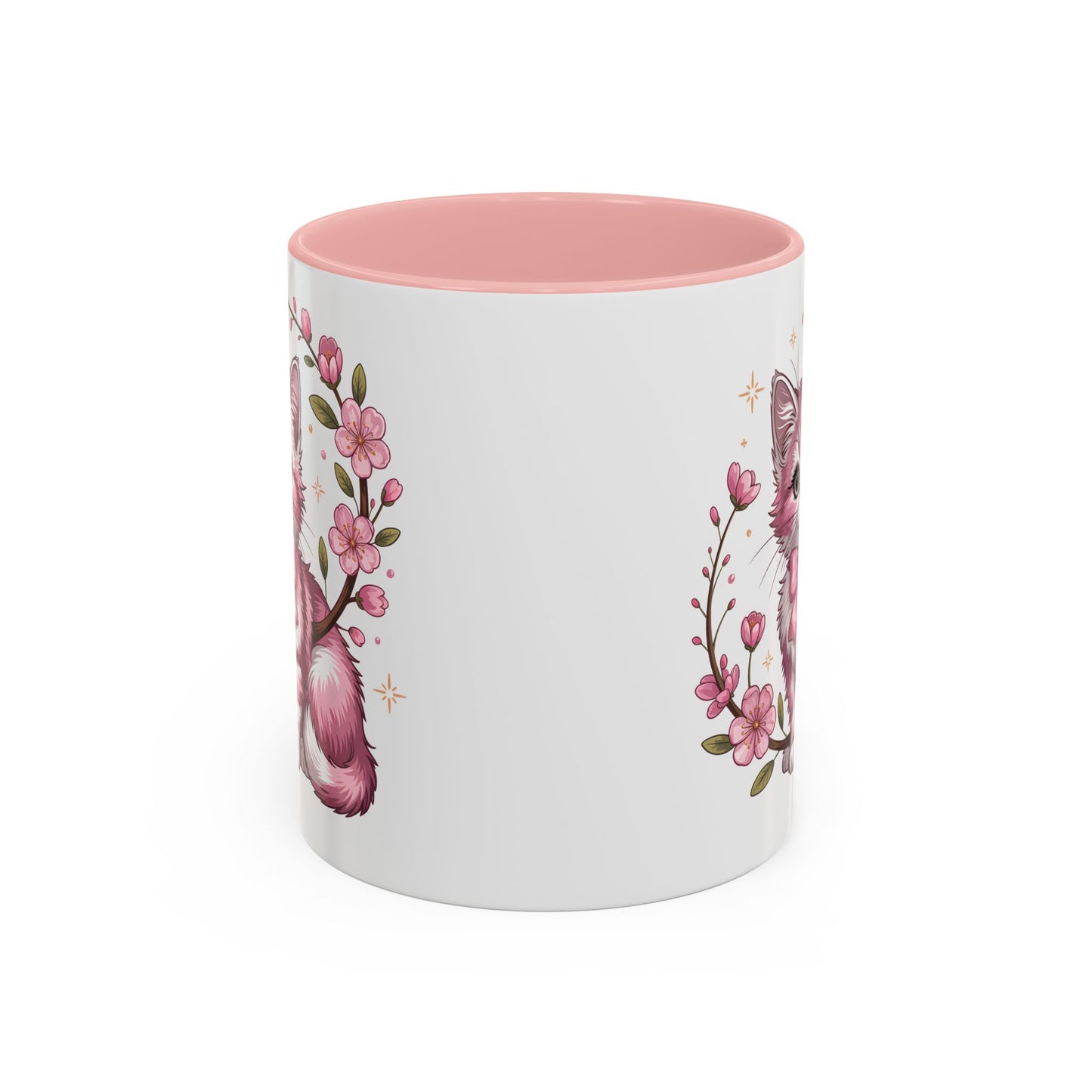 Cute Kitten Illustration Mug – Pastel Cat Art Coffee Cup, Adorable Gift for Cat Lovers (11oz / 15oz) - 14772