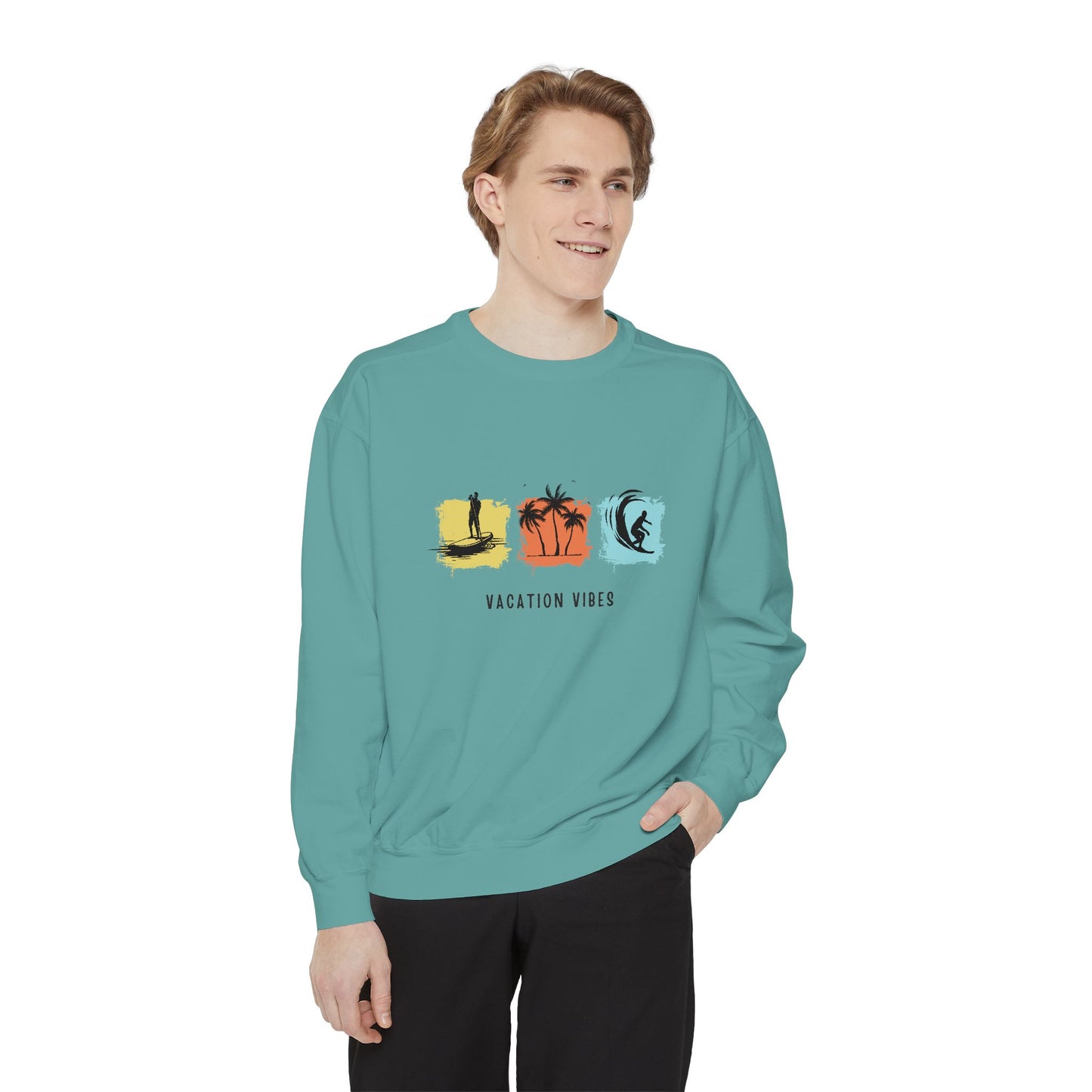Vacation Vibes - Unisex Garment-Dyed Sweatshirt - 10485