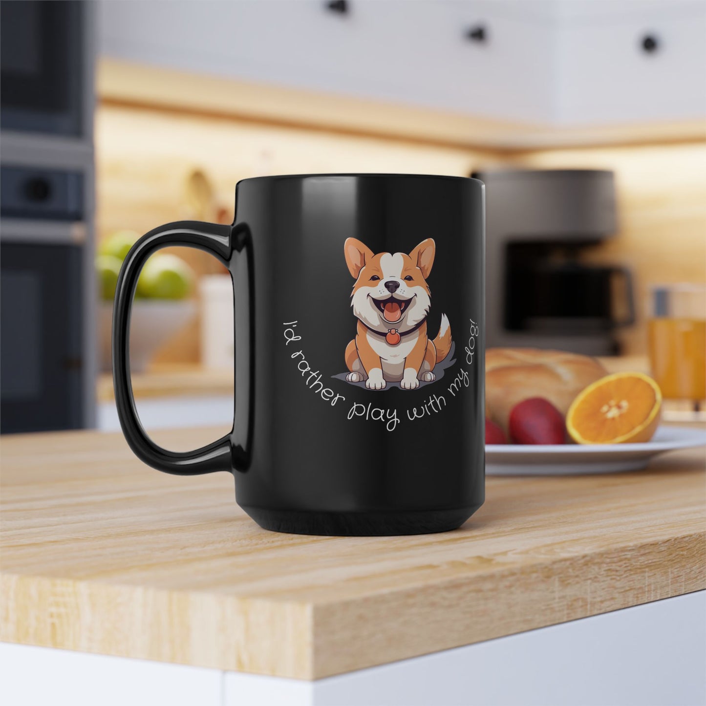 Corgi Lover's Black Mug - Perfect Gift for Dog Owners, Pet Lovers, Coffee Lovers, Corgi Gifts, Funny Dog Mug - 14079