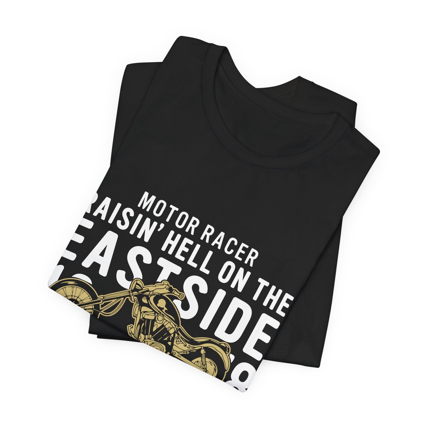 Motor Racer, Raising Hell On the Fastside - Unisex Jersey Short Sleeve Tee