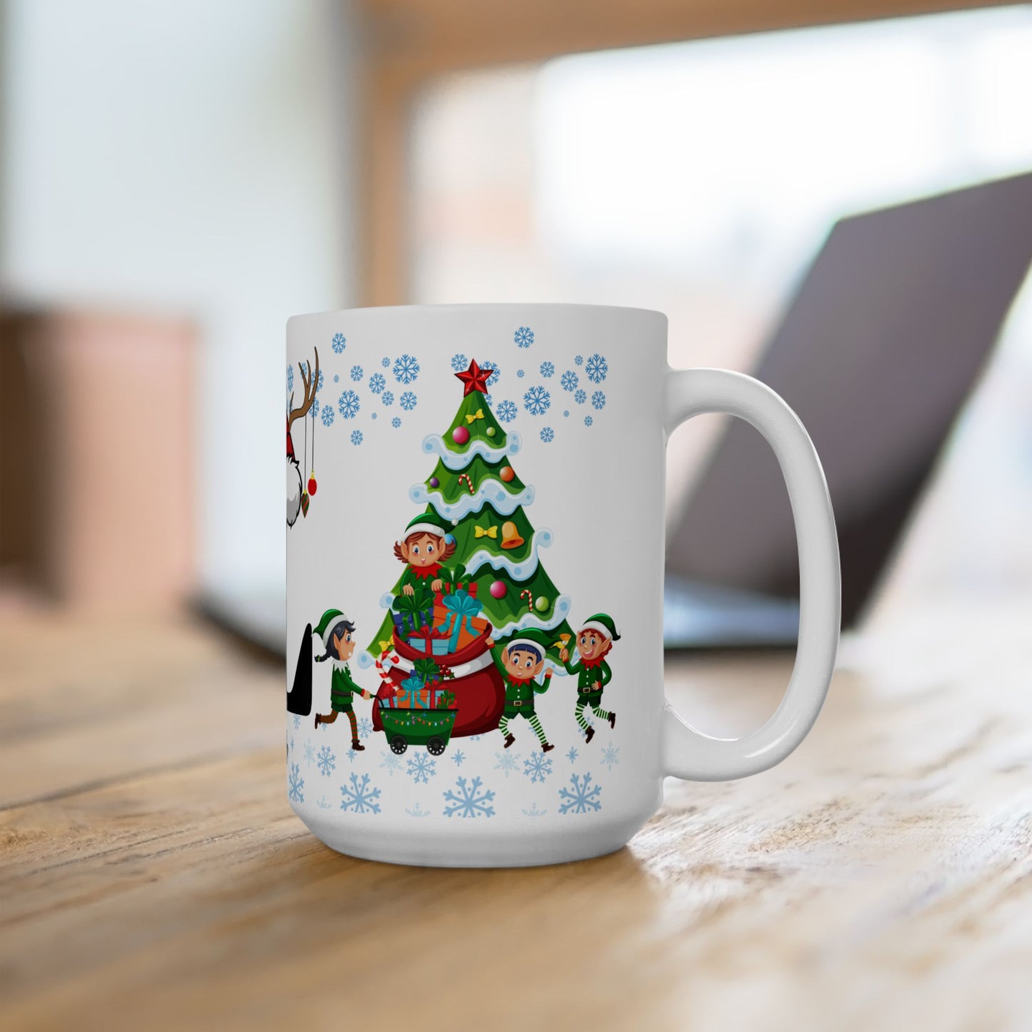 Christmas Letter L for Lily, Customizable - Ceramic Mug, (11oz, 15oz) - 10048