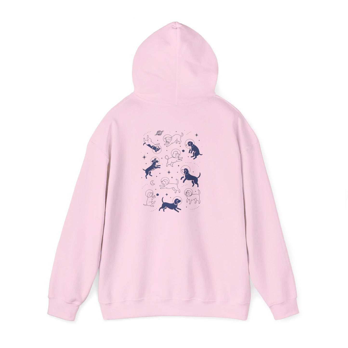 Dog in Space Hoodie – Space Puppy Graphic Hooded Sweatshirt, Unisex Heavy Blend™ - 14679