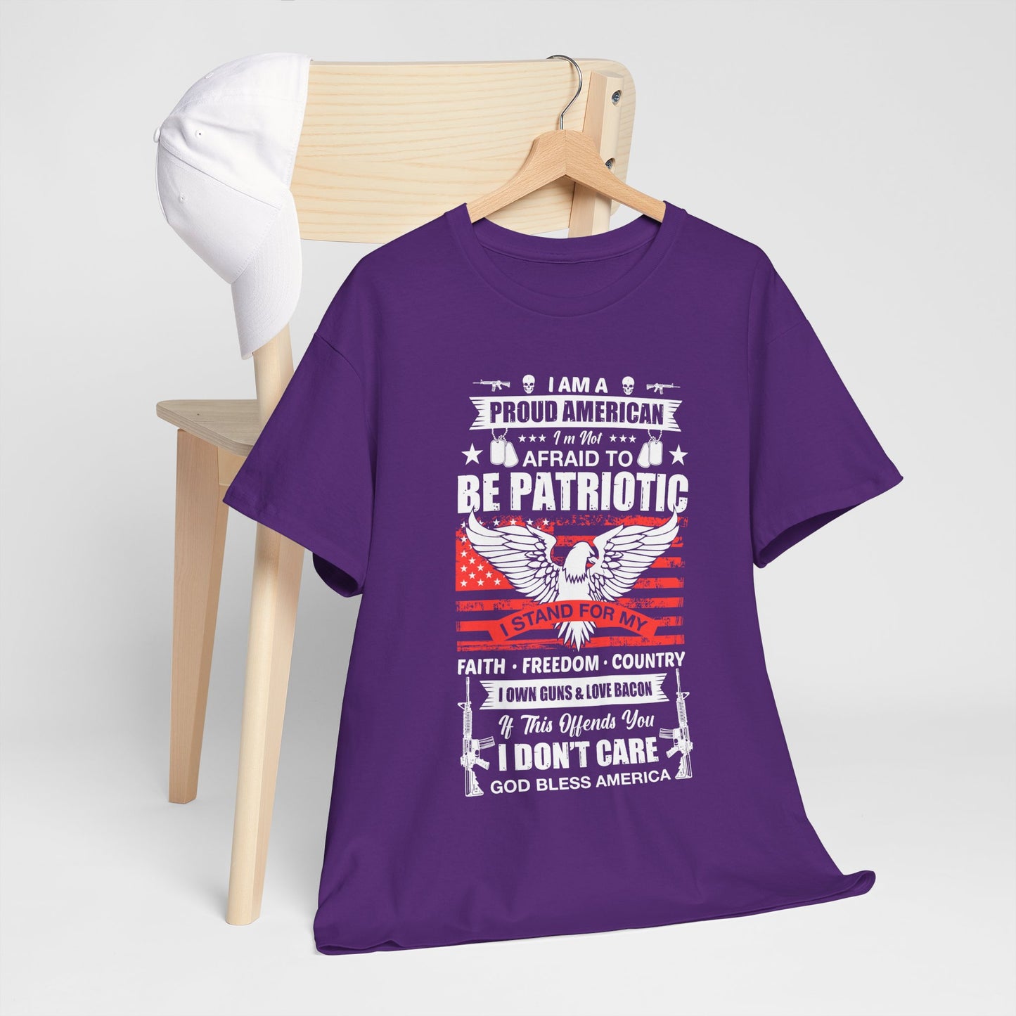Unisex Patriotic Tee - Proud American T-Shirt, 4th of July Gift, Freedom Shirt, Memorial Day Apparel, Casual Wear - 13789