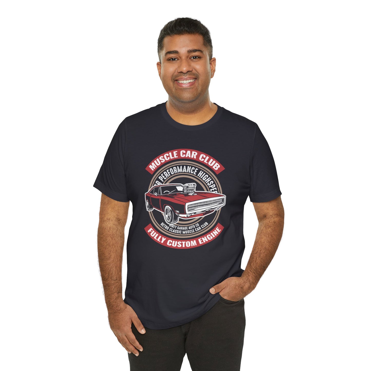 Muscle Car Club, Fully Custom Engine - Unisex Jersey Short Sleeve Tee