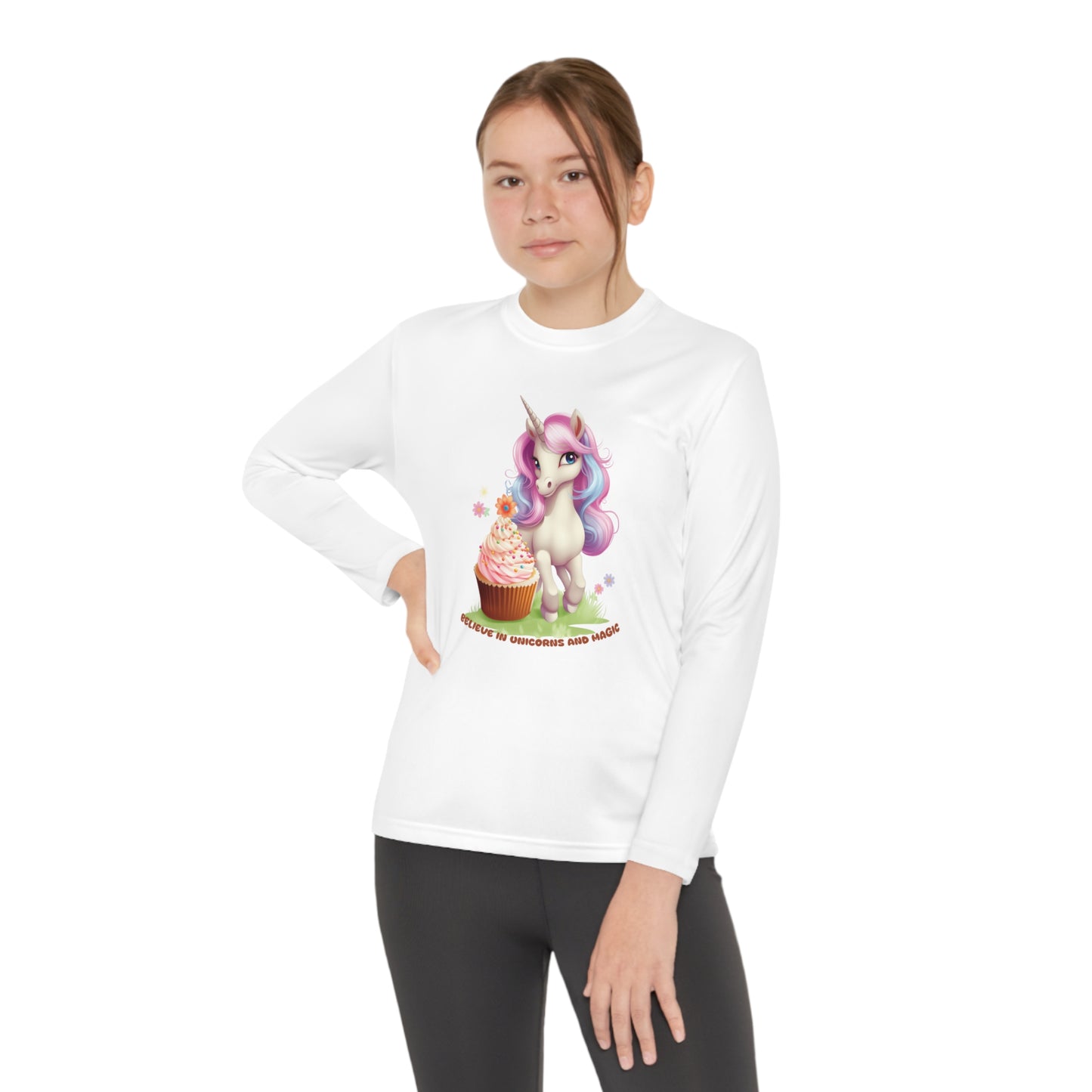 Believe in Unicorns and Magic - Youth Long Sleeve Competitor Tee