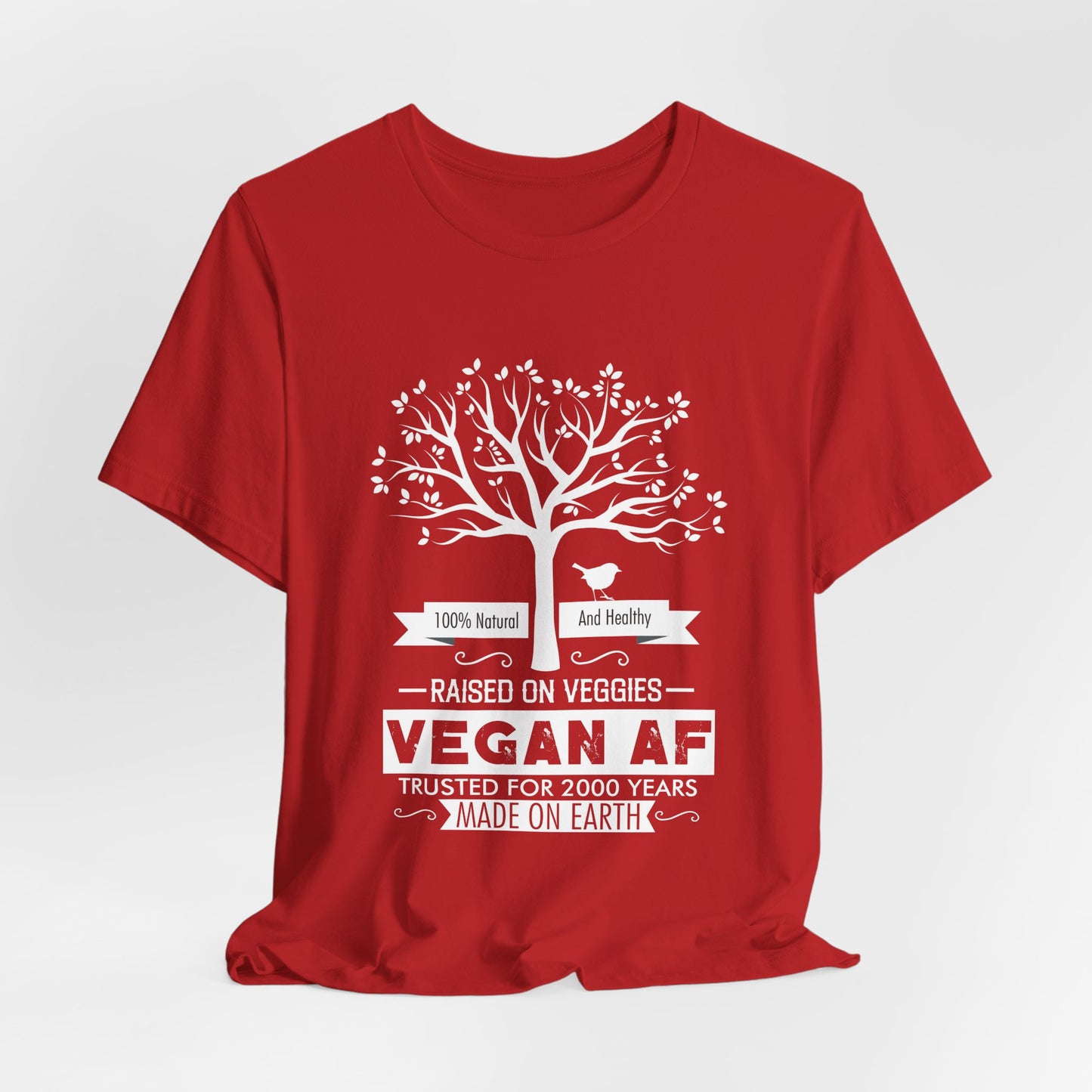 Vegan: 100% Natural And Healthy, Raised By Veggies - Unisex Jersey Short Sleeve Tee - 12396