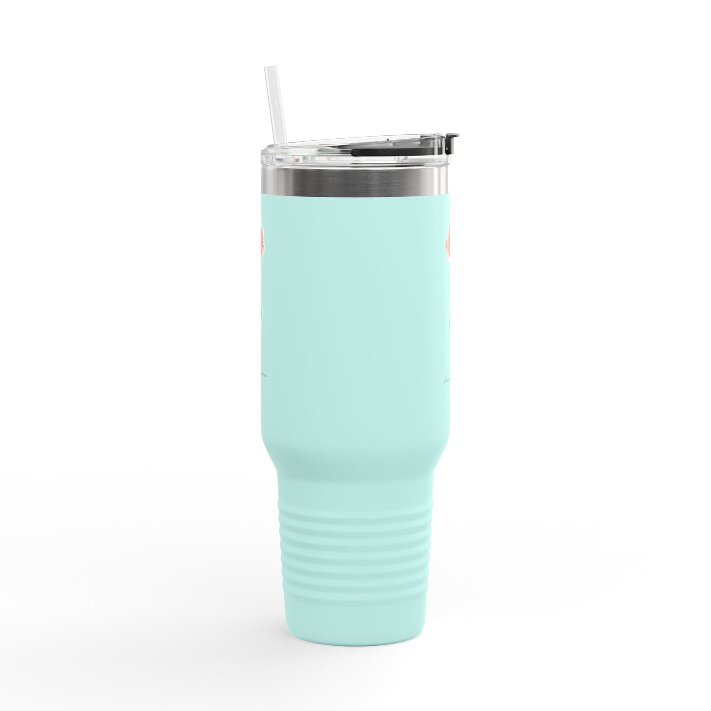 Carnation Floral Tumbler – January Birth Flower Gift | 40oz Insulated Travel Mug, Customizable — 14667