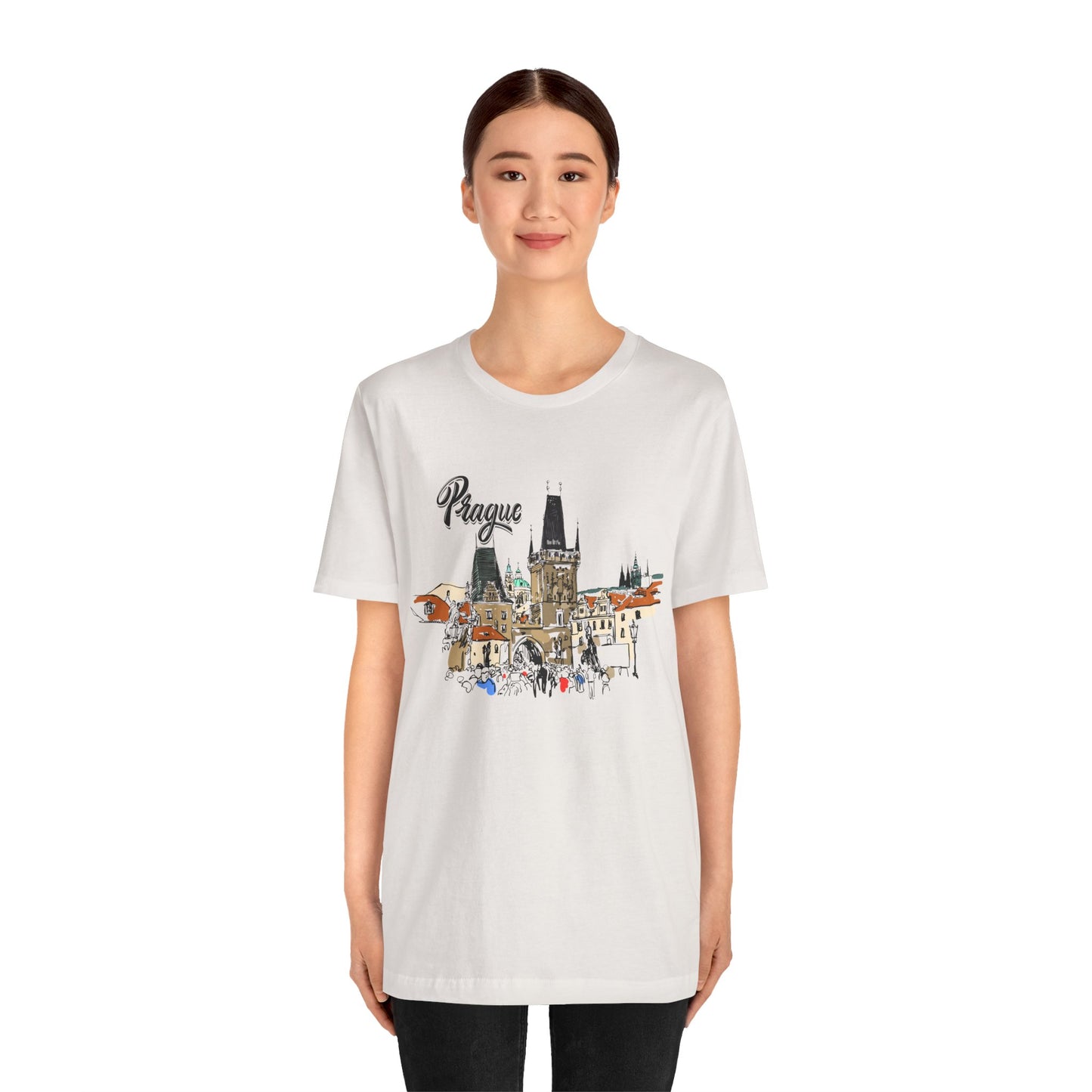 Prague Graphic Unisex Tee - Perfect Travel Souvenir - 12135