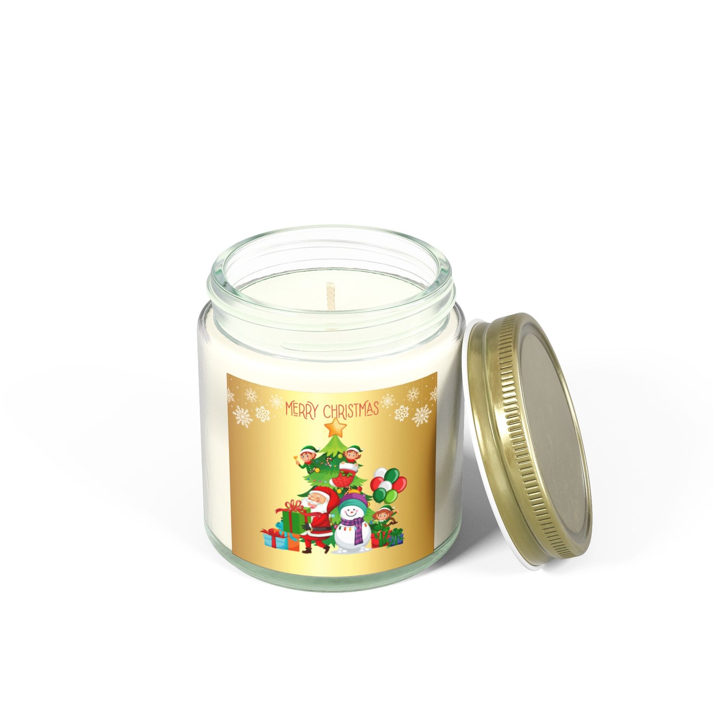 Merry Christmas - Scented Candles, Coconut Apricot Wax (4oz, 9oz)