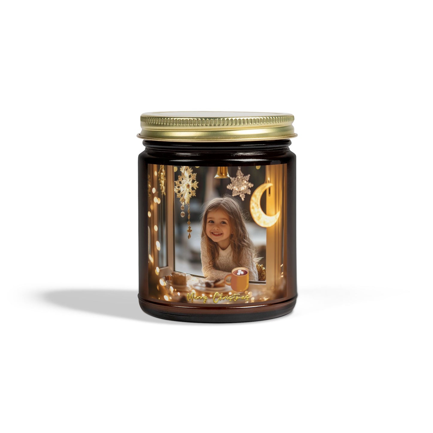 Little Girl, Merry Christmas - Scented Candles, Coconut Apricot Wax (4oz, 9oz) - 10388