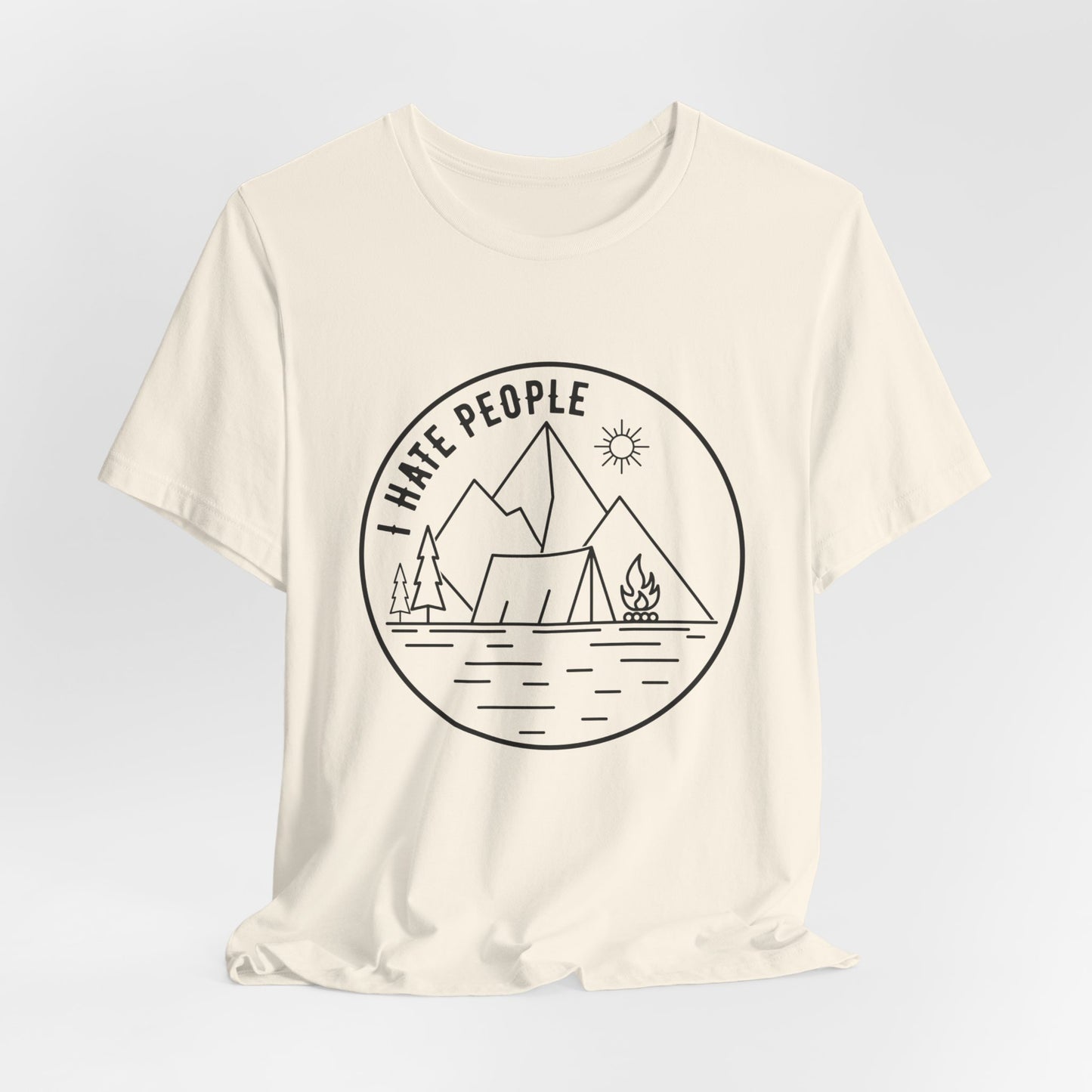 Camping: I Hate People - Unisex Jersey Short Sleeve Tee