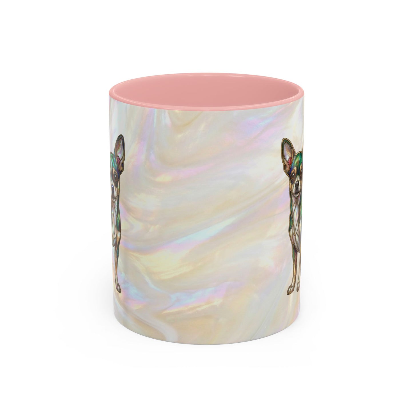 Chihuahua Accent Coffee Mug -Stained Glass Style (11/15oz) - 14625